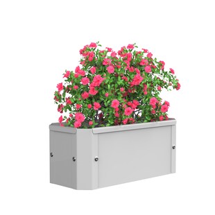 VCM Metall Beet rechteckig | stehender Pflanzkasten | Blumenkasten für Garten Terrasse Balkon | Blumentopf H. 16 x B. 39 x. T. 18 cm | Balora S 