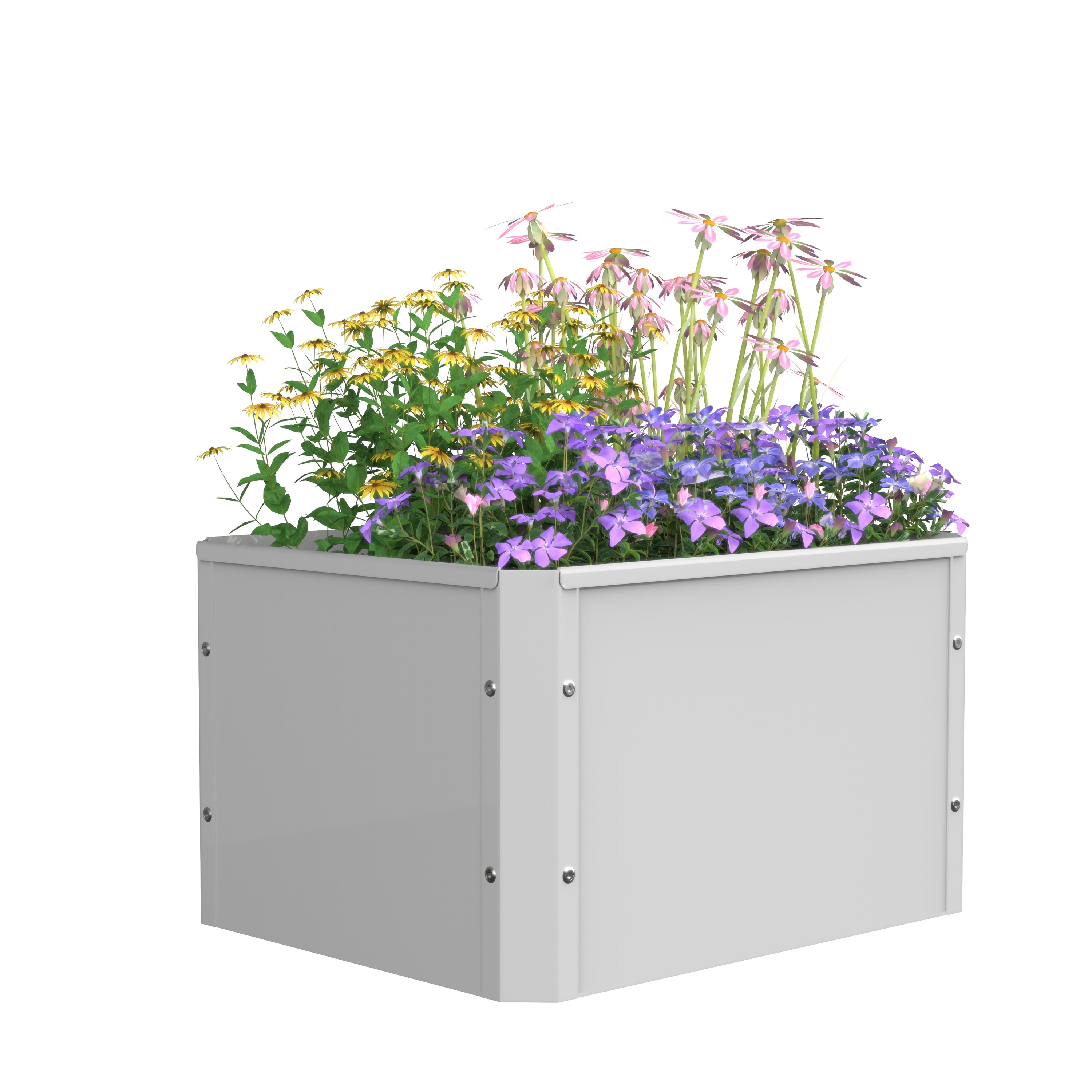 VCM Metall Beet rechteckig | stehender Pflanzkasten | Blumenkasten f&uuml;r Garten Terrasse Balkon | Blumentopf H. 30 x B. 50 x. T. 40 cm | Balora M 