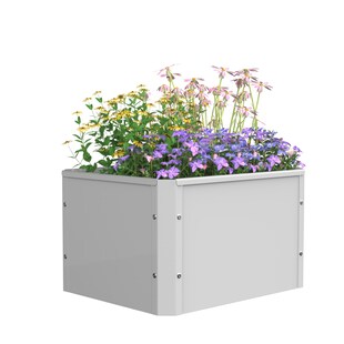 VCM Metall Beet rechteckig | stehender Pflanzkasten | Blumenkasten für Garten Terrasse Balkon | Blumentopf H. 30 x B. 50 x. T. 40 cm | Balora M 