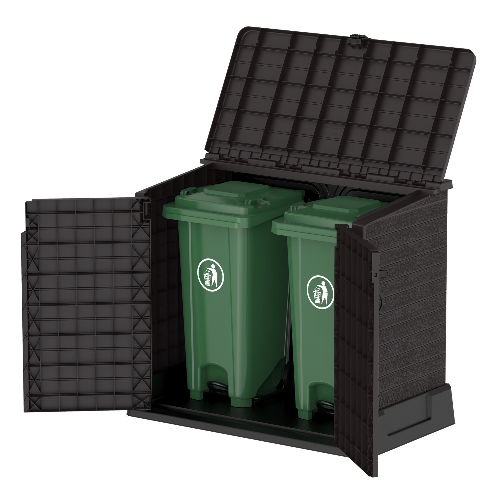 Duramax StoreAway Aufbewahrungsbox 2er Mülltonnenbox , 130 x 110 x 74 cm, Kunststoff