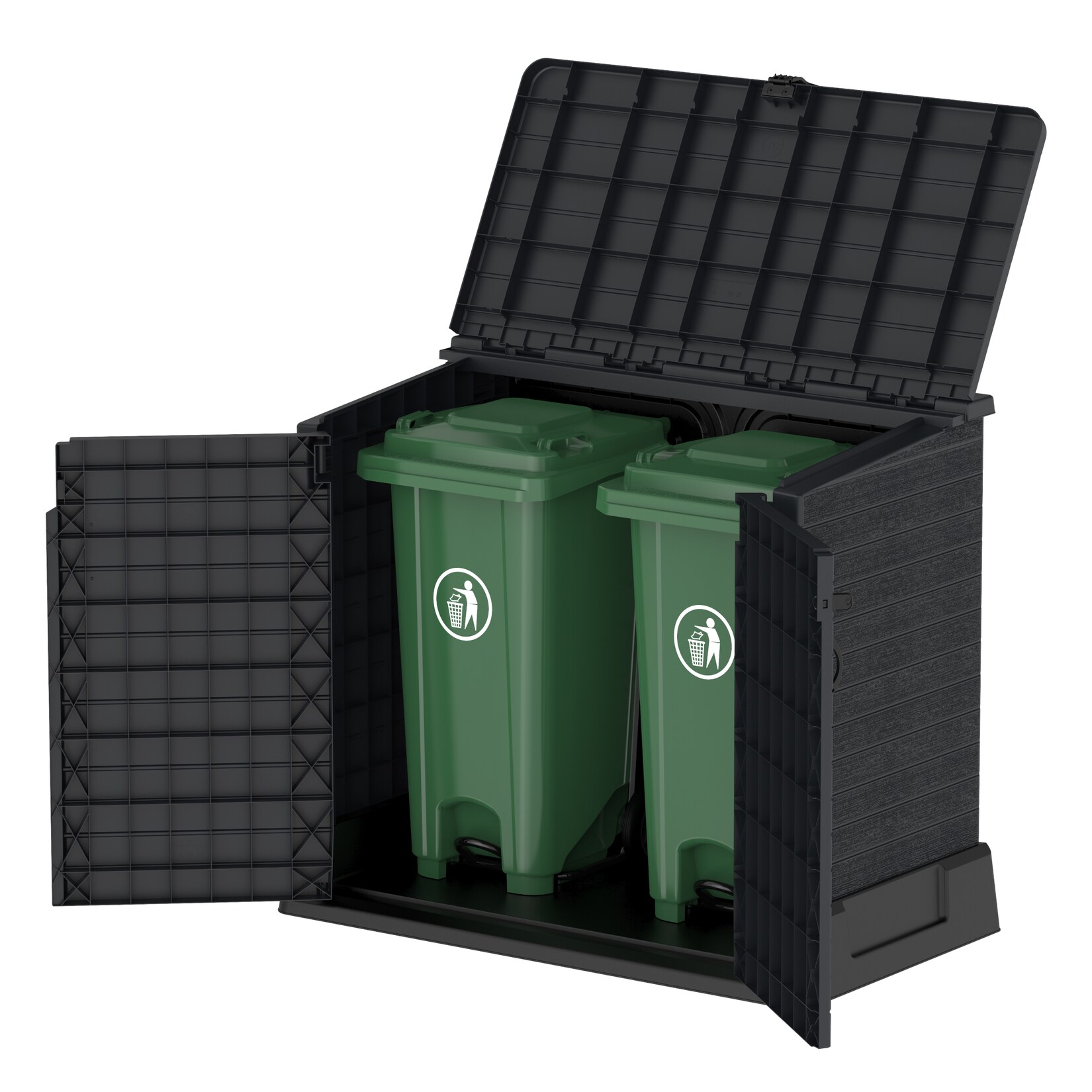 Duramax StoreAway Aufbewahrungsbox 2er Mülltonnenbox , 130 x 110 x 74 cm, Kunststoff