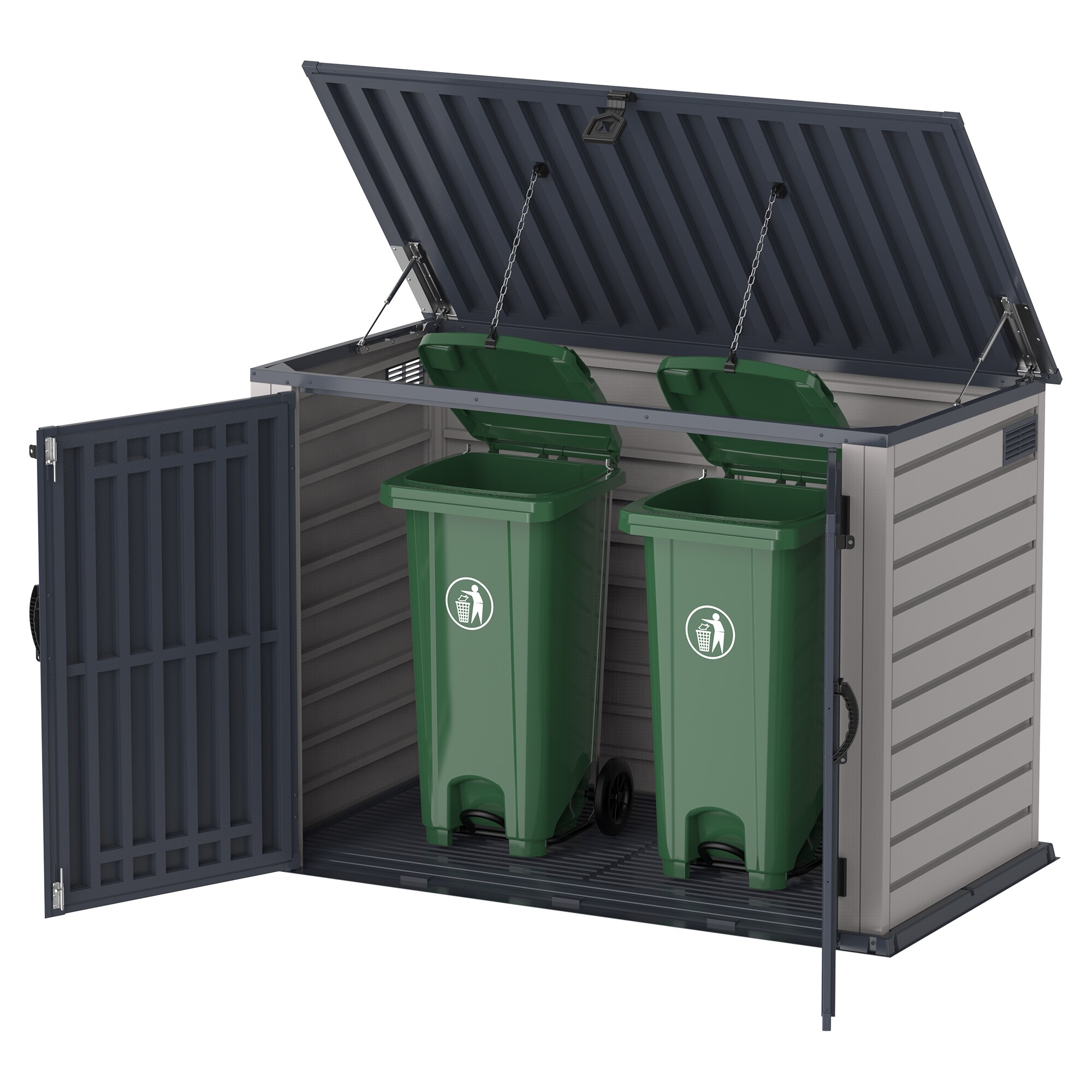 Duramax MultiStore Aufbewahrungsbox 3er M&uuml;lltonnenbox 2100 l, 192 x 137 x 108 cm, Kunststoff 