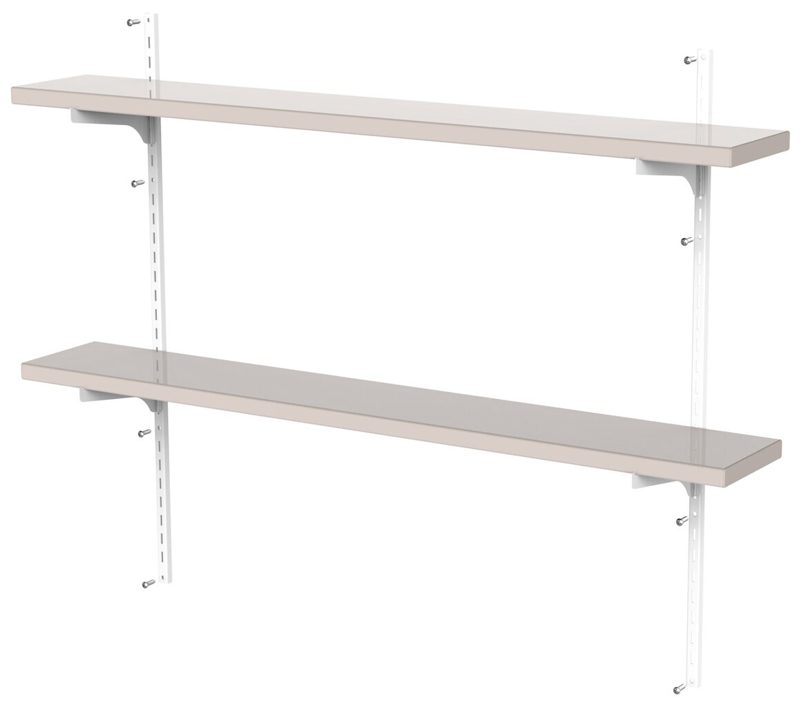 VCM Wandregal 2 Regalfächer für Kunststoffgerätehäuser Duramax H. 76 x. 150 x T. 15 cm