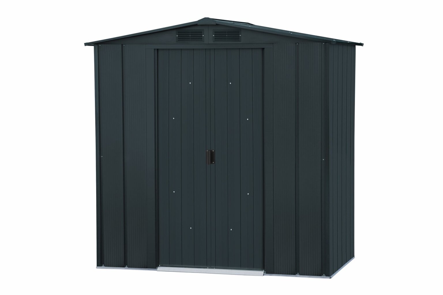 Duramax Metall Gartenhaus 201x113 Ger&auml;teschuppen Garten Ger&auml;tehaus Schiebet&uuml;r, H. 199 x B. 201 x T. 113 cm, Metall 