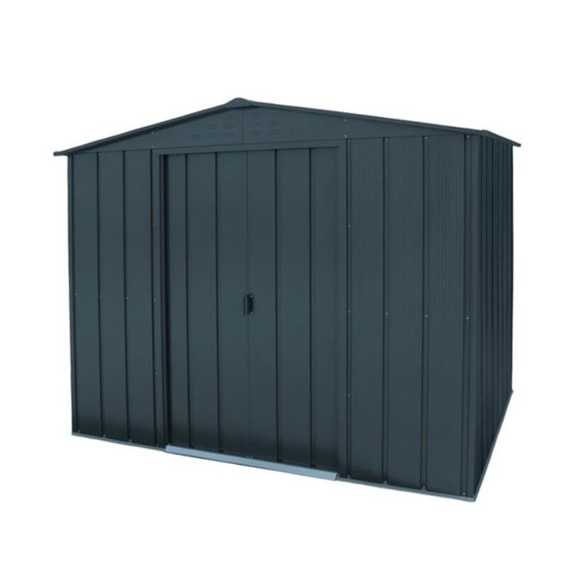 Duramax Metall Gartenhaus 262x174 Ger&auml;teschuppen Garten Ger&auml;tehaus Schiebet&uuml;r, H. 205 x B. 262 x T. 174 cm, Metall 