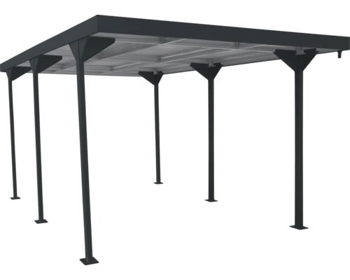 VCM Metall Carport 543x 287 Autoüberdachung offene Auto Garage H. 233 x B. 287 x T. 543 cm Garagenüberdachung