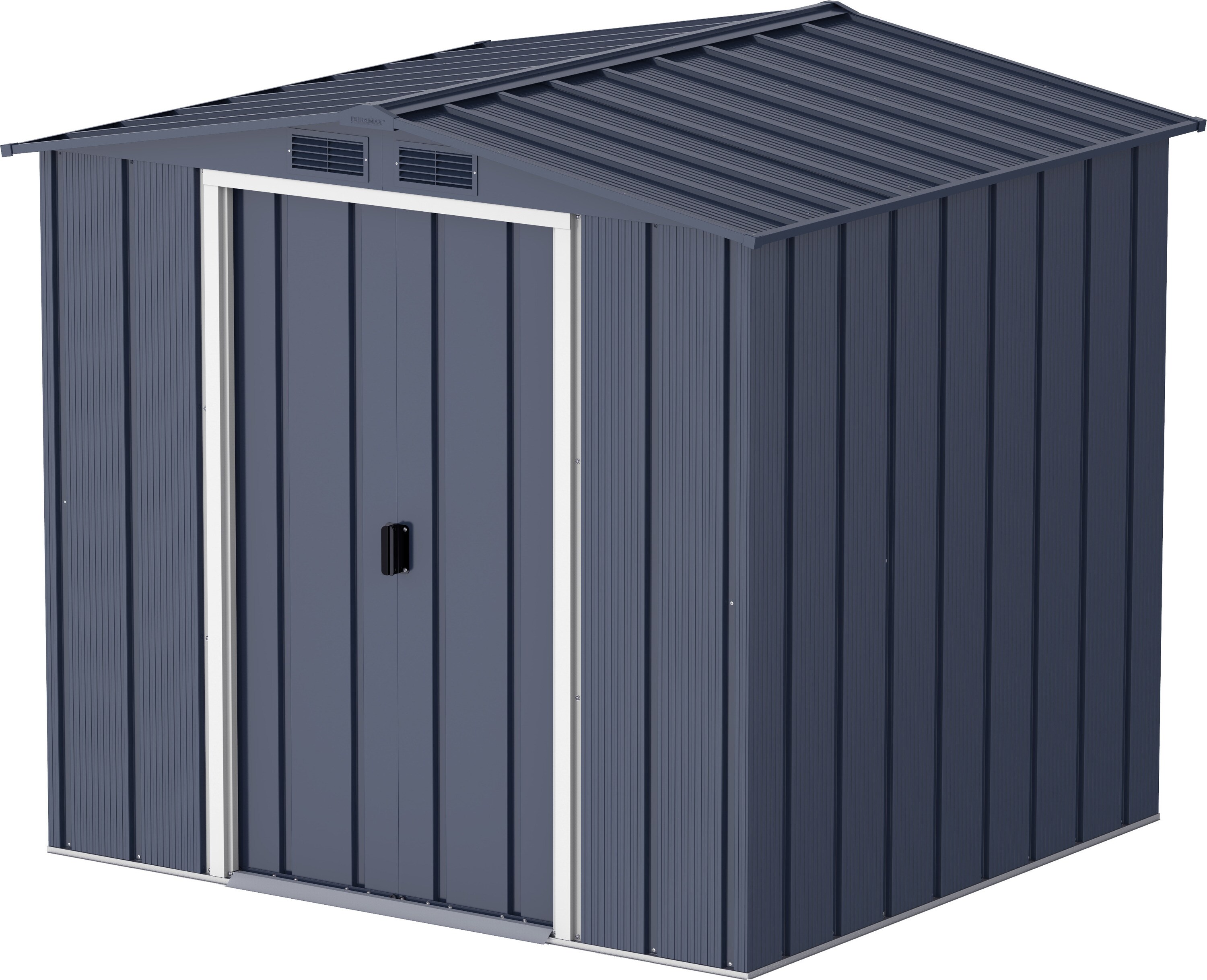 Duramax Metall Gartenhaus 202x174 Ger&auml;teschuppen Garten Ger&auml;tehaus Schiebet&uuml;ren, H. 181 x B. 202 x T. 174 cm, Metall 