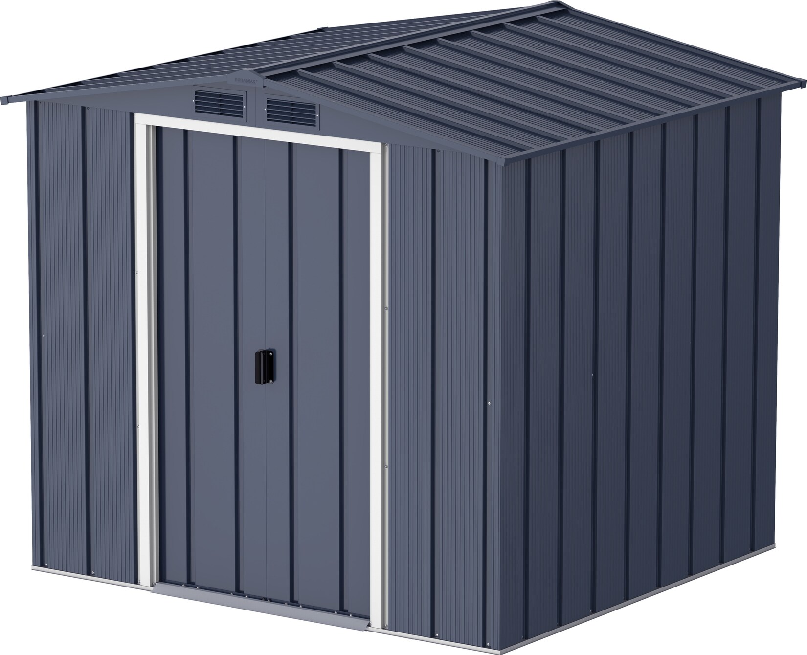 VCM Metall Gartenhaus 202x174 Geräteschuppen Garten Gerätehaus Schiebetüren, H. 181 x B. 202 x T. 174 cm, Metall