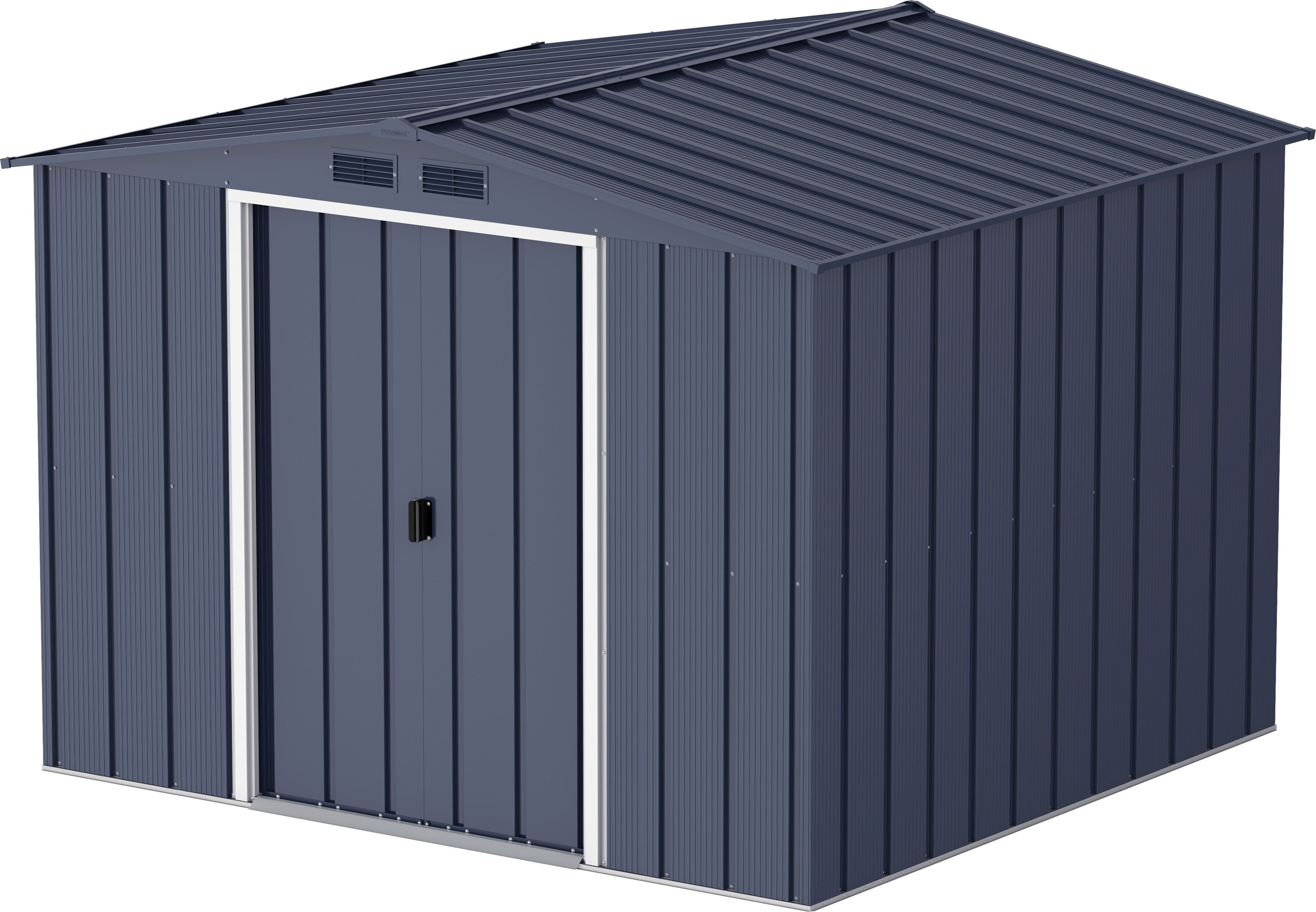 Duramax Metall Gartenhaus 262x234  Ger&auml;teschuppen Garten Ger&auml;tehaus Schiebet&uuml;ren, H. 191 x B. 262 x T. 234 cm, Metall 