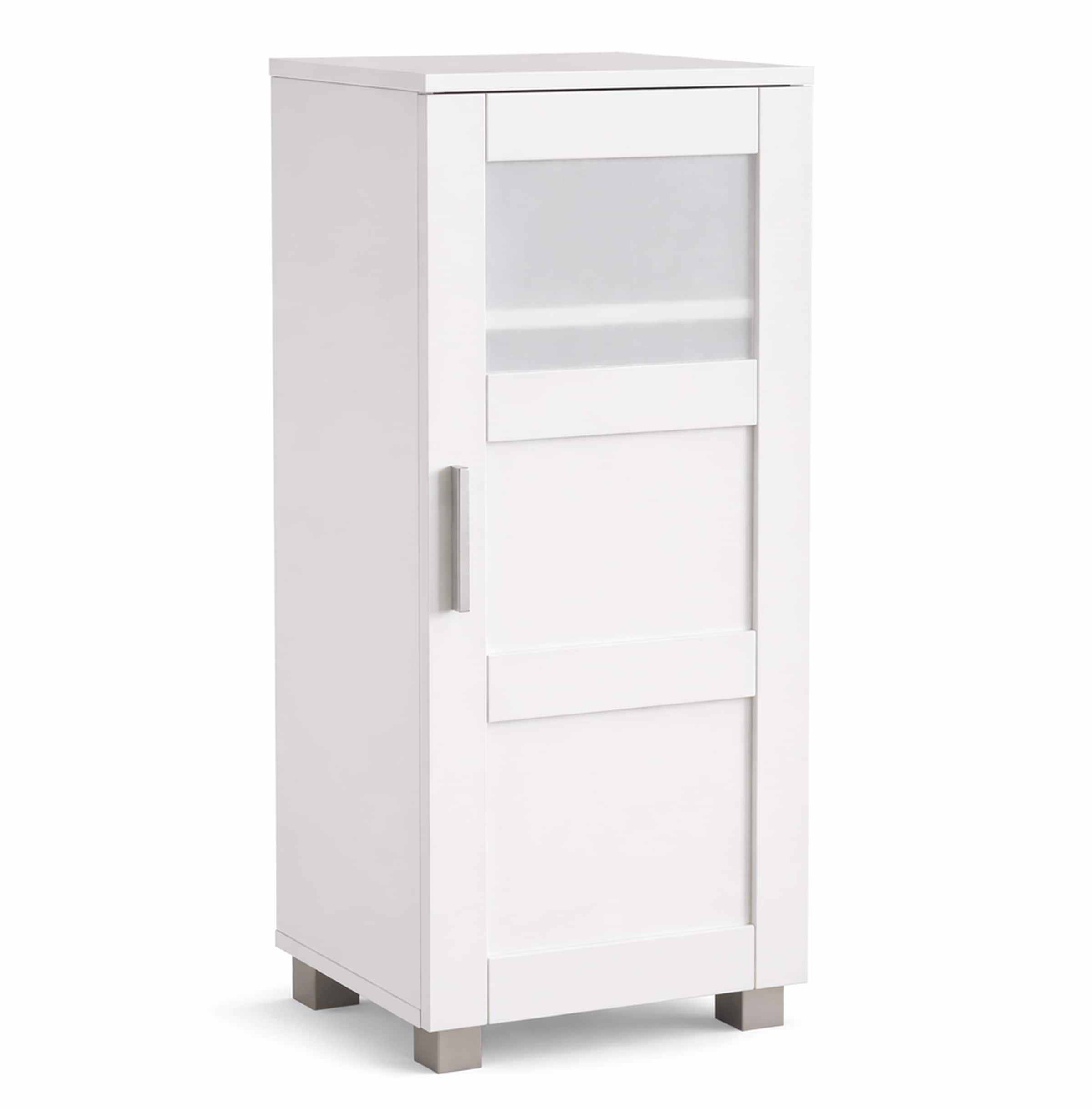 VCM Midischrank &ndash; schmaler Badschrank mit 3 F&auml;chern, 70 x 38 x 28 cm, kompakte Aufbewahrung f&uuml;r Badezimmer, Badm&ouml;bel mit Dreht&uuml;ren, Nilari M 