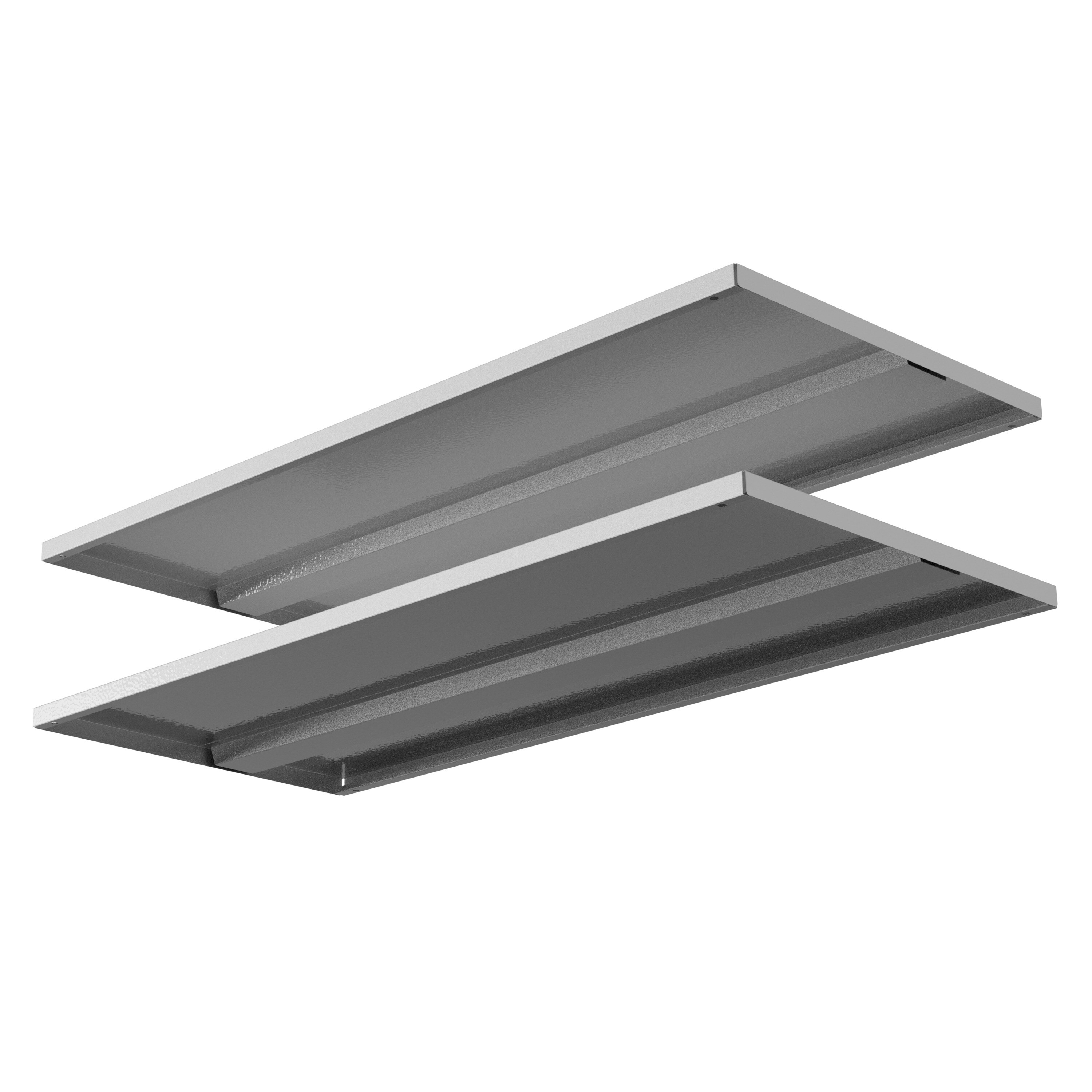 VCM 2x Fachb&ouml;den aus Metall / Ma&szlig;e Einlageboden H. 2 x B. 79 x T. 32 cm / Fachboden f&uuml;r VCM Stahlschr&auml;nke der Serie Malivo 
