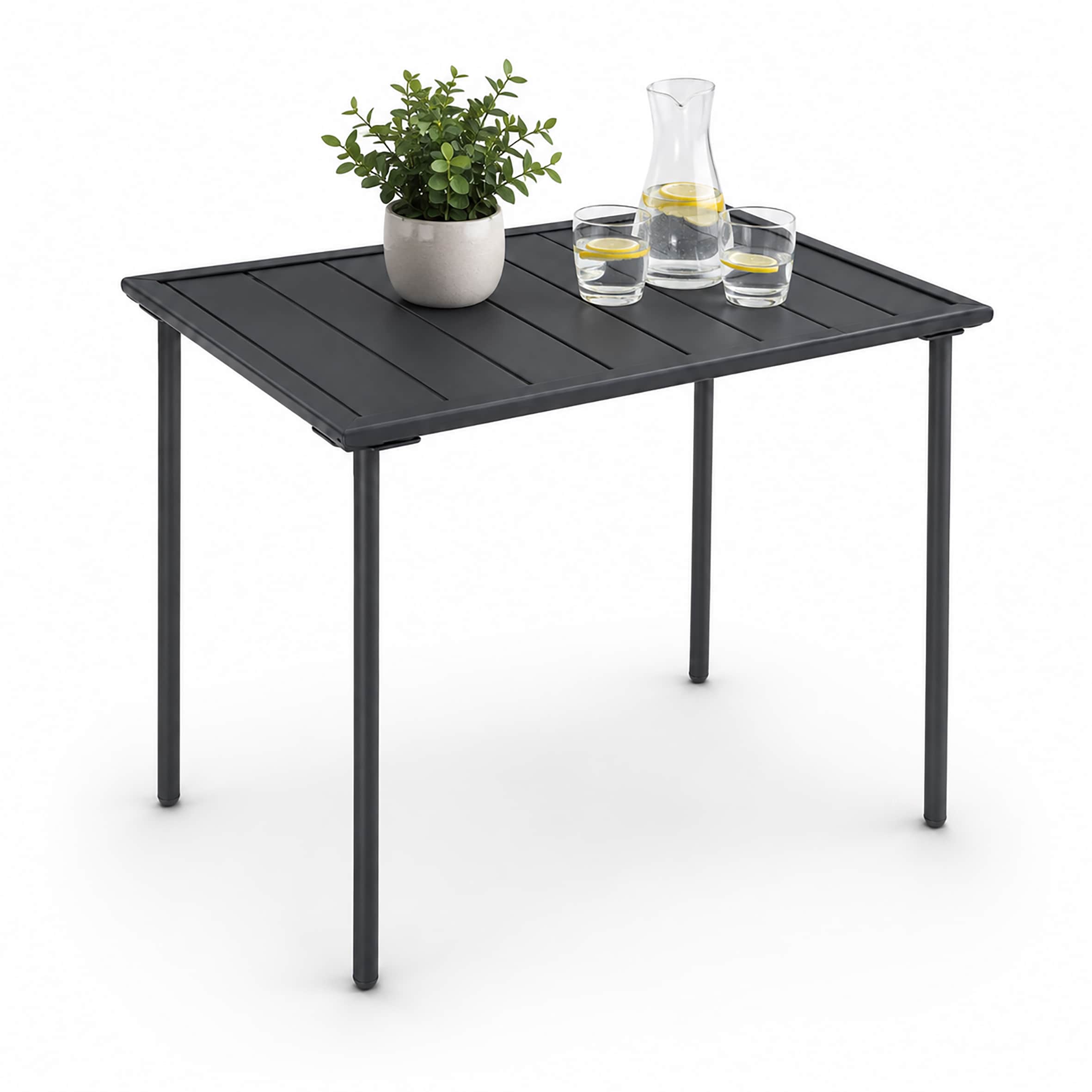 VCM Gartentisch Sumila Metall 80x55 cm, wetterbest&auml;ndiger Outdoor Tisch mit h&ouml;henverstellbaren F&uuml;&szlig;en, Balkontisch f&uuml;r Garten und Terrasse 