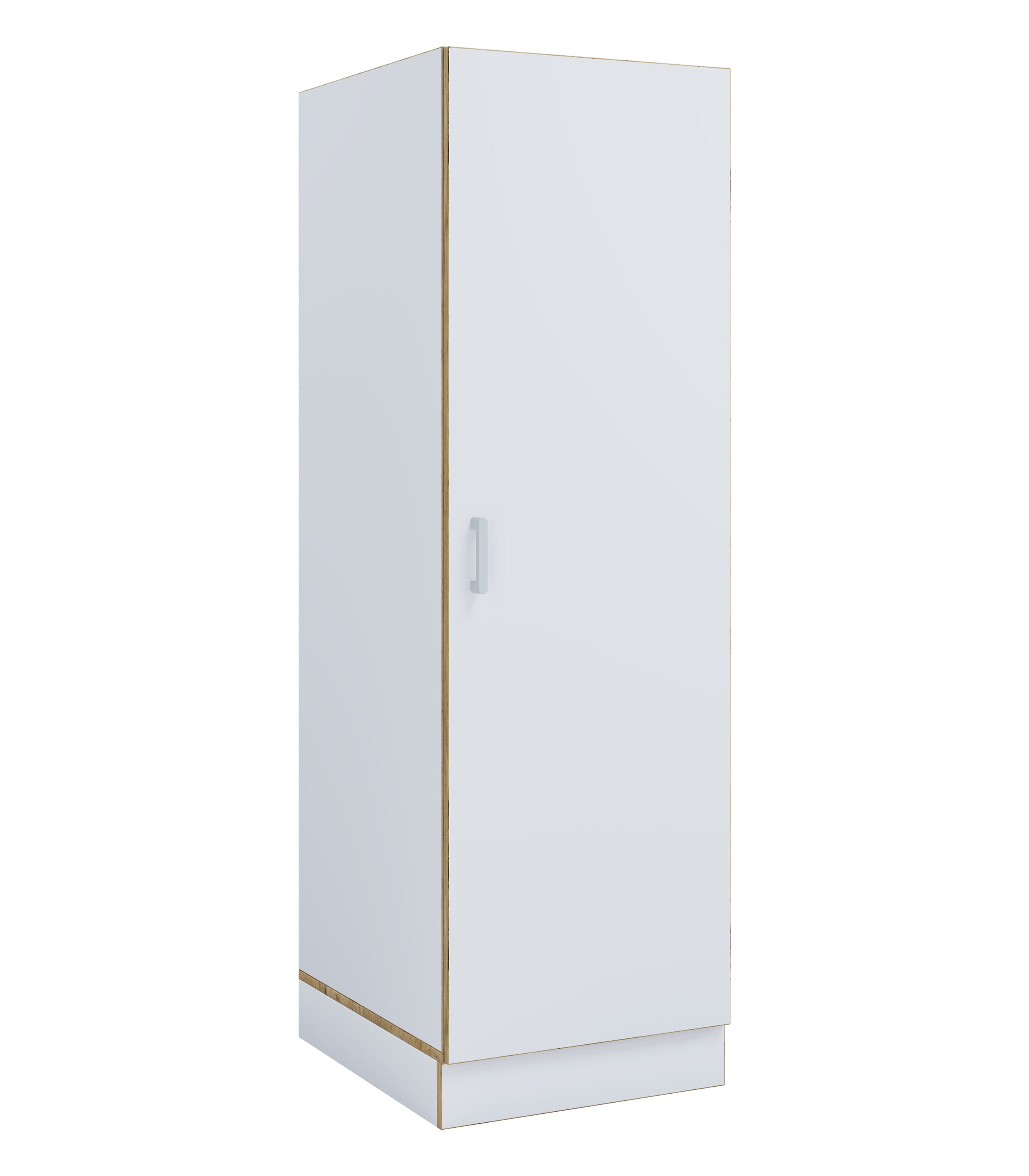 VCM Mehrzweck-W&auml;scheschrank , schmaler Stauraumschrank mit 3 F&auml;chern & Dreht&uuml;r, Ma&szlig;e Haushaltsregal H. 162 x B. 50 x T. 60 cm, K&uuml;chenschrank Rislo BD XL 