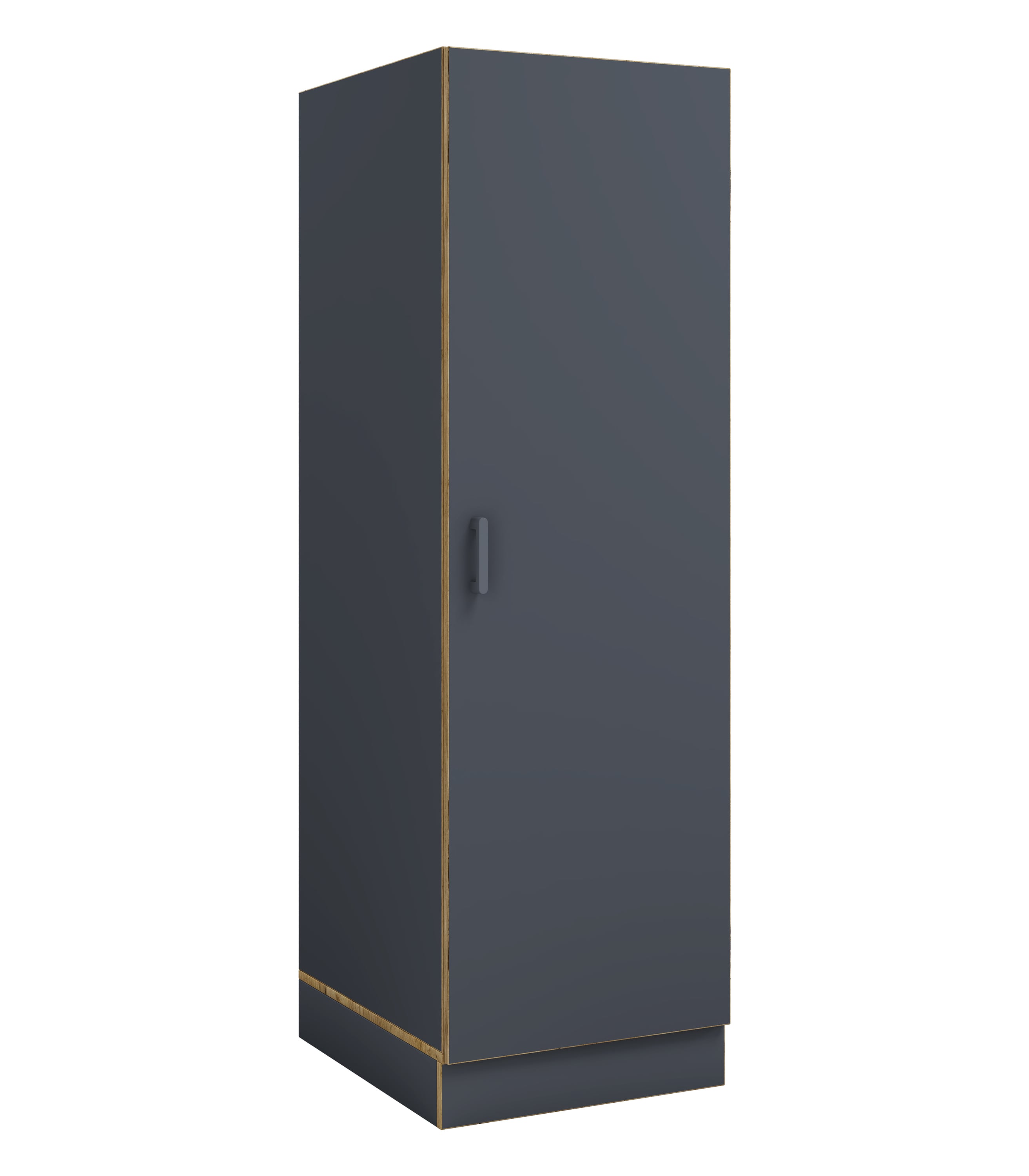 VCM Mehrzweck-W&auml;scheschrank , schmaler Stauraumschrank mit 3 F&auml;chern & Dreht&uuml;r, Ma&szlig;e Haushaltsregal H. 162 x B. 50 x T. 60 cm, K&uuml;chenschrank Rislo BD XL 