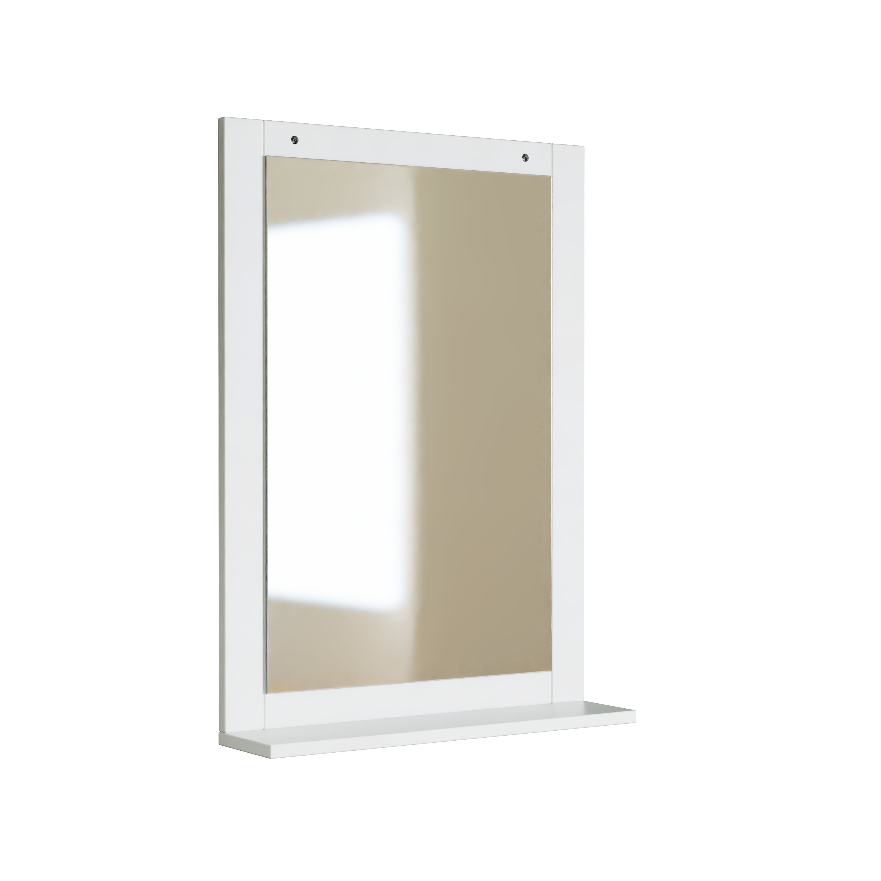 VCM Badspiegel - H&auml;ngespiegel mit Ablage, modernes Design, Ma&szlig;e ca. H. 70 x B. 50 x T. 12 cm, Wandspiegel f&uuml;r Diele und Flur, Flonali 