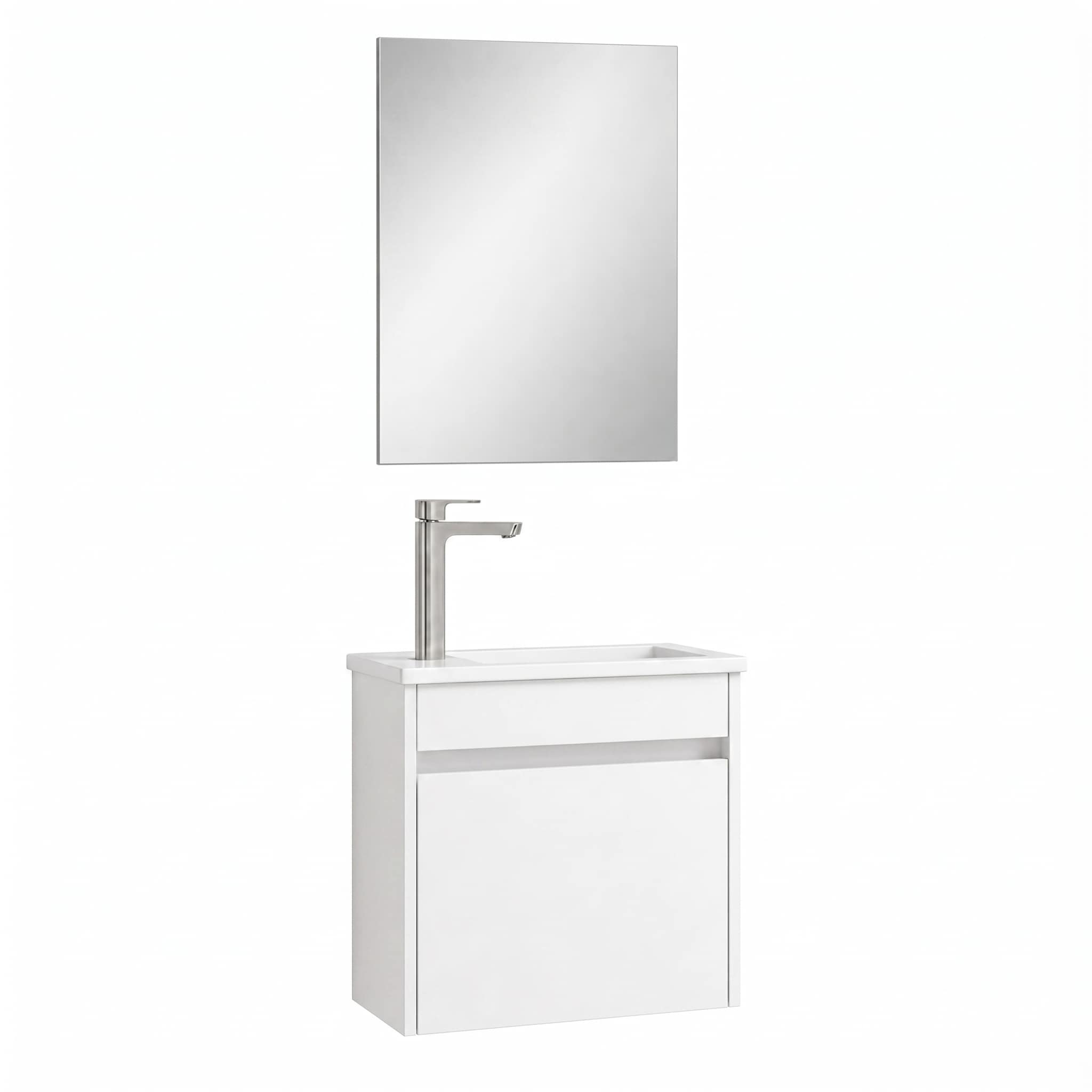 VCM 3-tlg Set, Waschplatz f&uuml;r G&auml;ste WC, schmales G&auml;stebad, Waschtisch Toilette, Badm&ouml;bel Badezimmer Set - Hagolo 