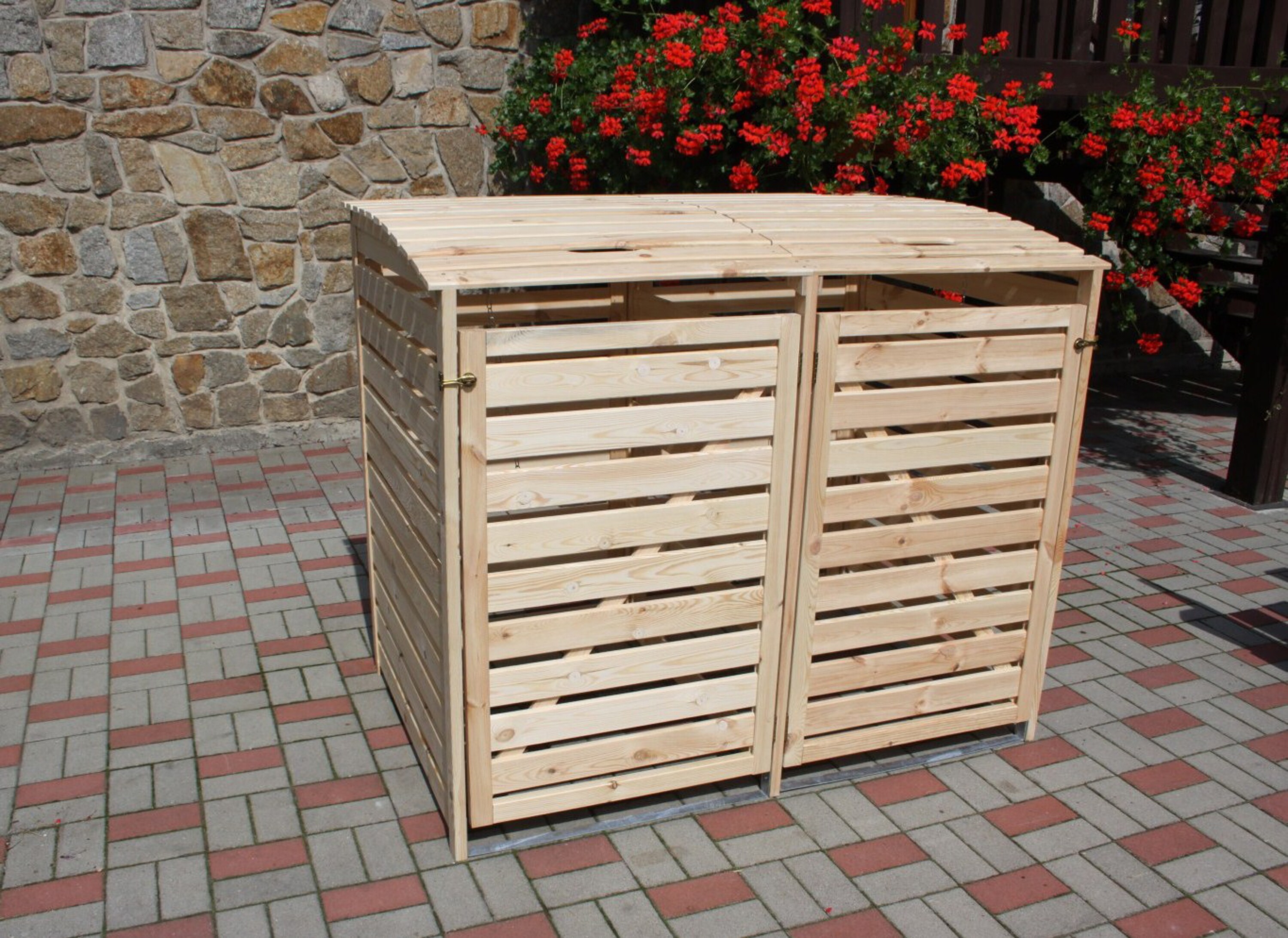 Promadino M&uuml;lltonnenbox "Vario III" f&uuml;r 2 Tonnen 