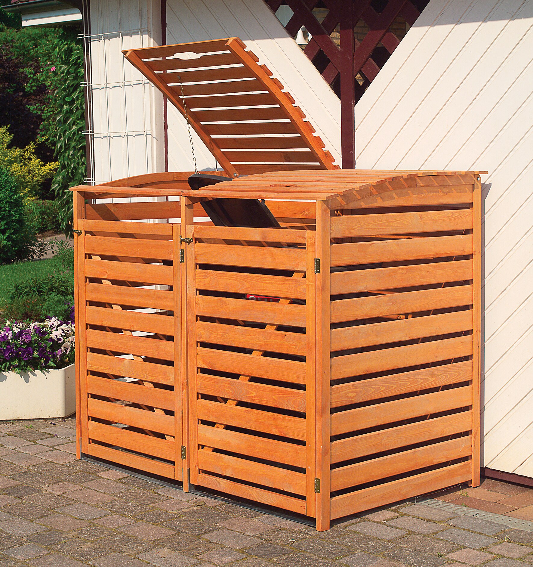 Promadino M&uuml;lltonnenbox "Vario III" f&uuml;r 2 Tonnen 