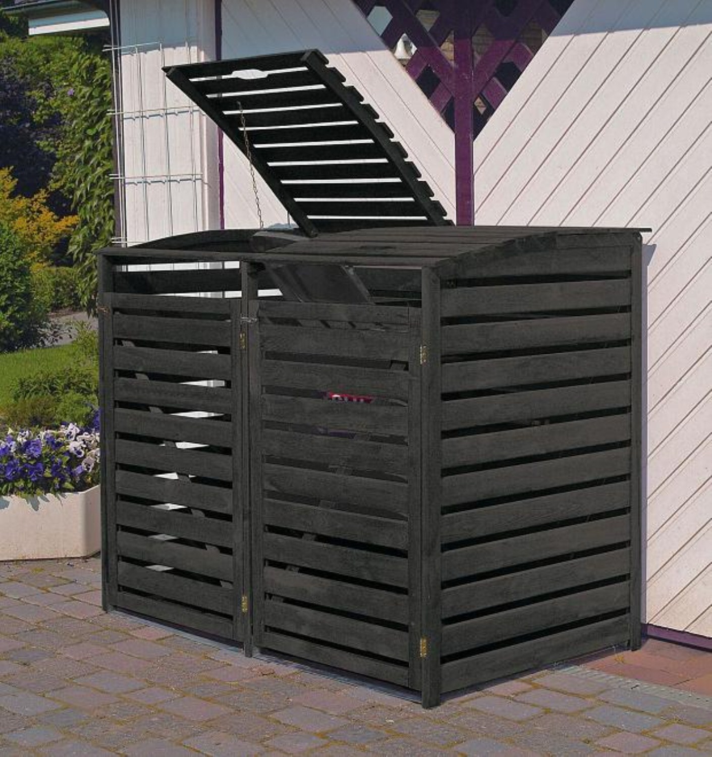 Promadino M&uuml;lltonnenbox "Vario III" f&uuml;r 2 Tonnen 