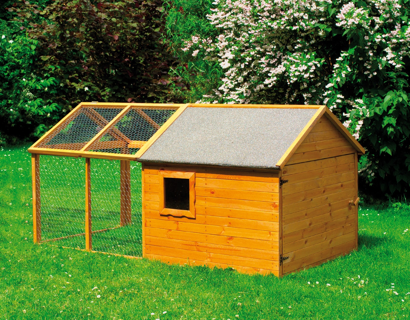 Promadino Kleintierstall mit Auslauf 