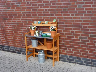 Promadino Pflanztisch klappbar mit Ablage 