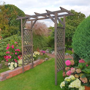 Promadino Pergola "Bamberg" ohne Pflanzkästen, grau 