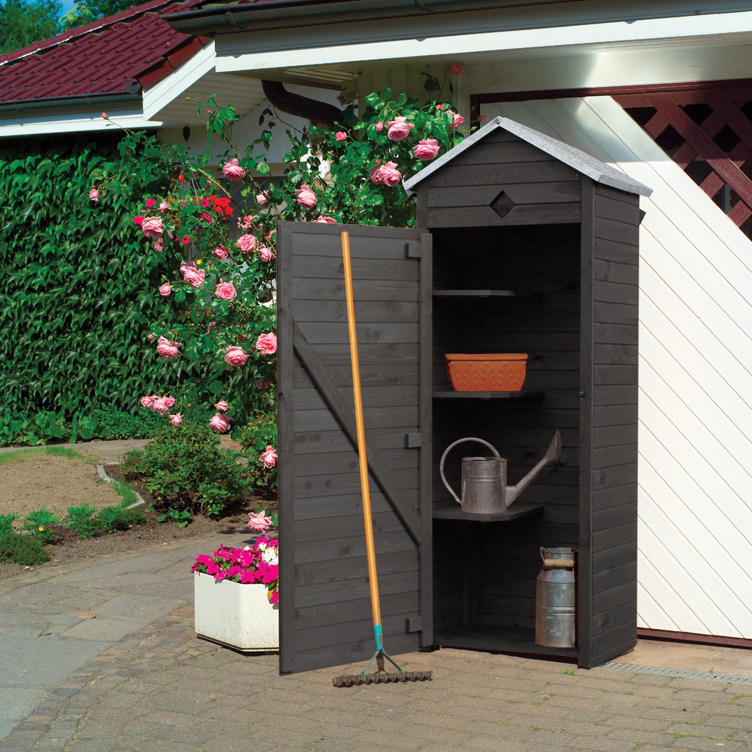 Promadino Gartenschrank "Babylon" anthrazit 