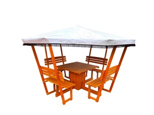 Promadino Pavillon "Rosenheim" mit weißem Dach 