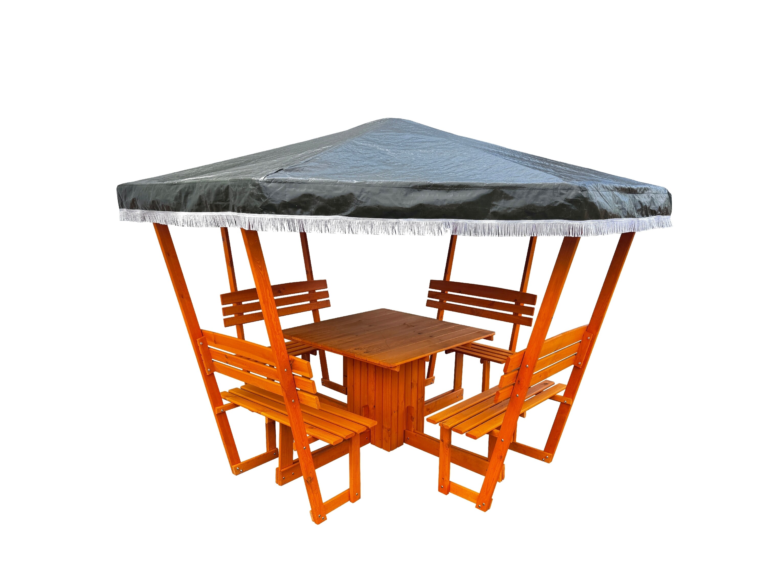 Promadino Pavillon "Rosenheim" mit gr&uuml;nem Dach 