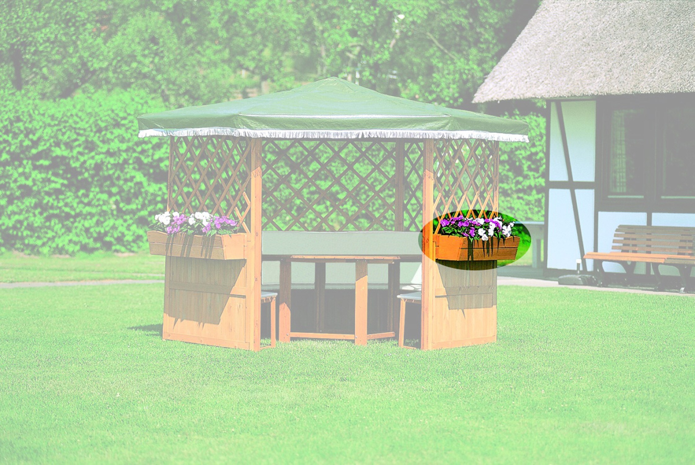 Promadino Blumenkasten f&uuml;r Pavillon "Palma" u. "Marburg" 