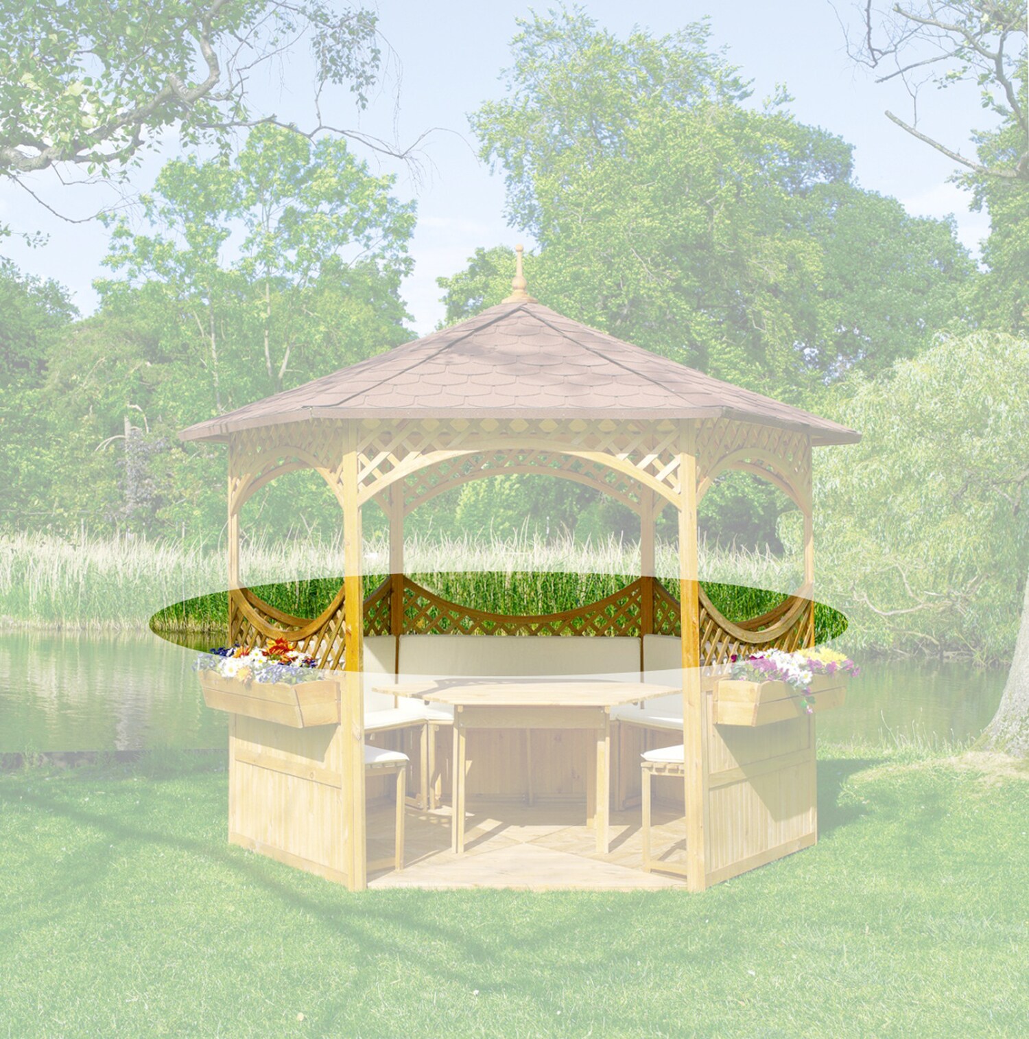 Promadino Satz unterer Rundb&ouml;gen m. Spalier f&uuml;r "Palma" 