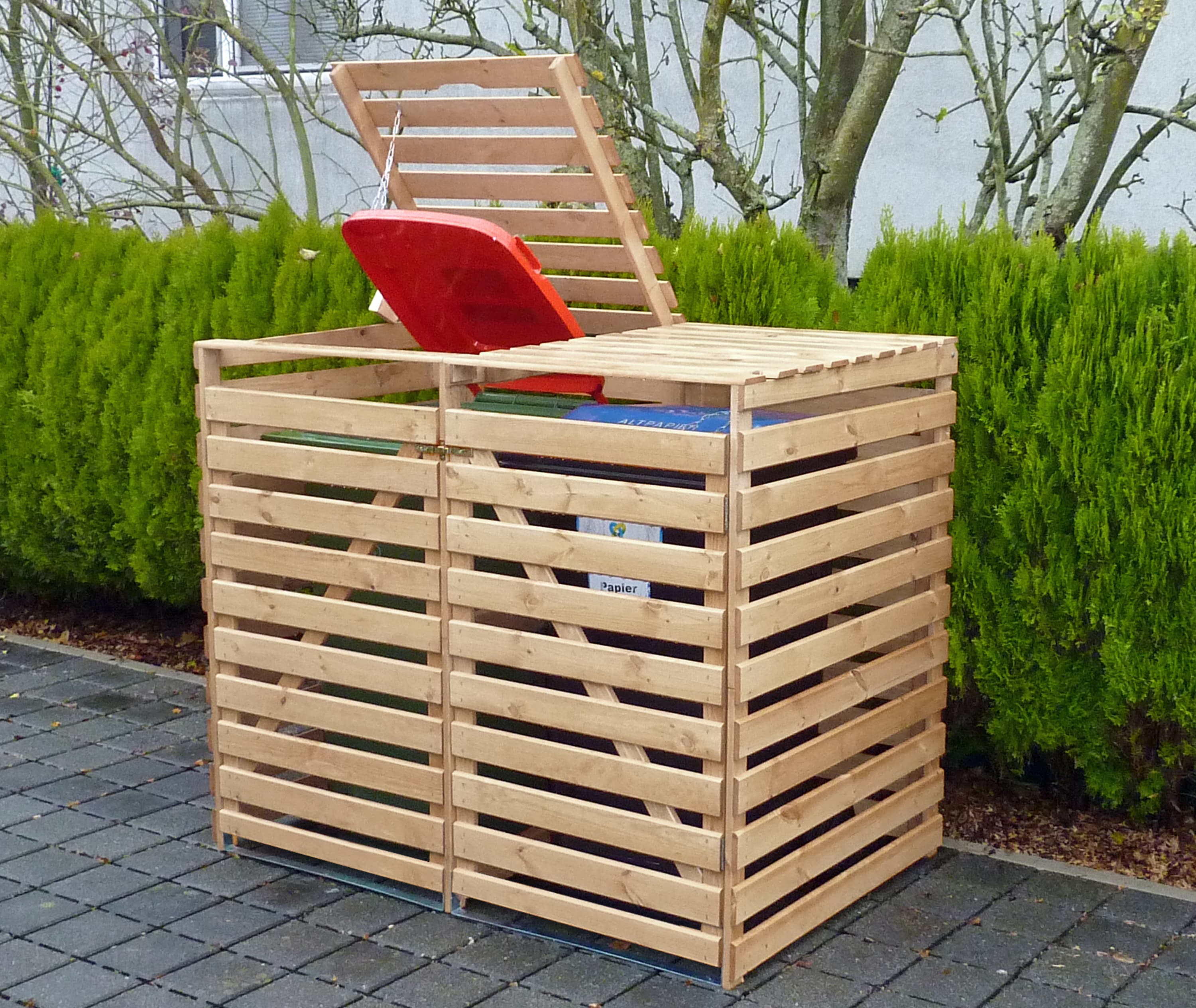 Promadino M&uuml;lltonnenbox "Vario V" f&uuml;r 2 Tonnen 