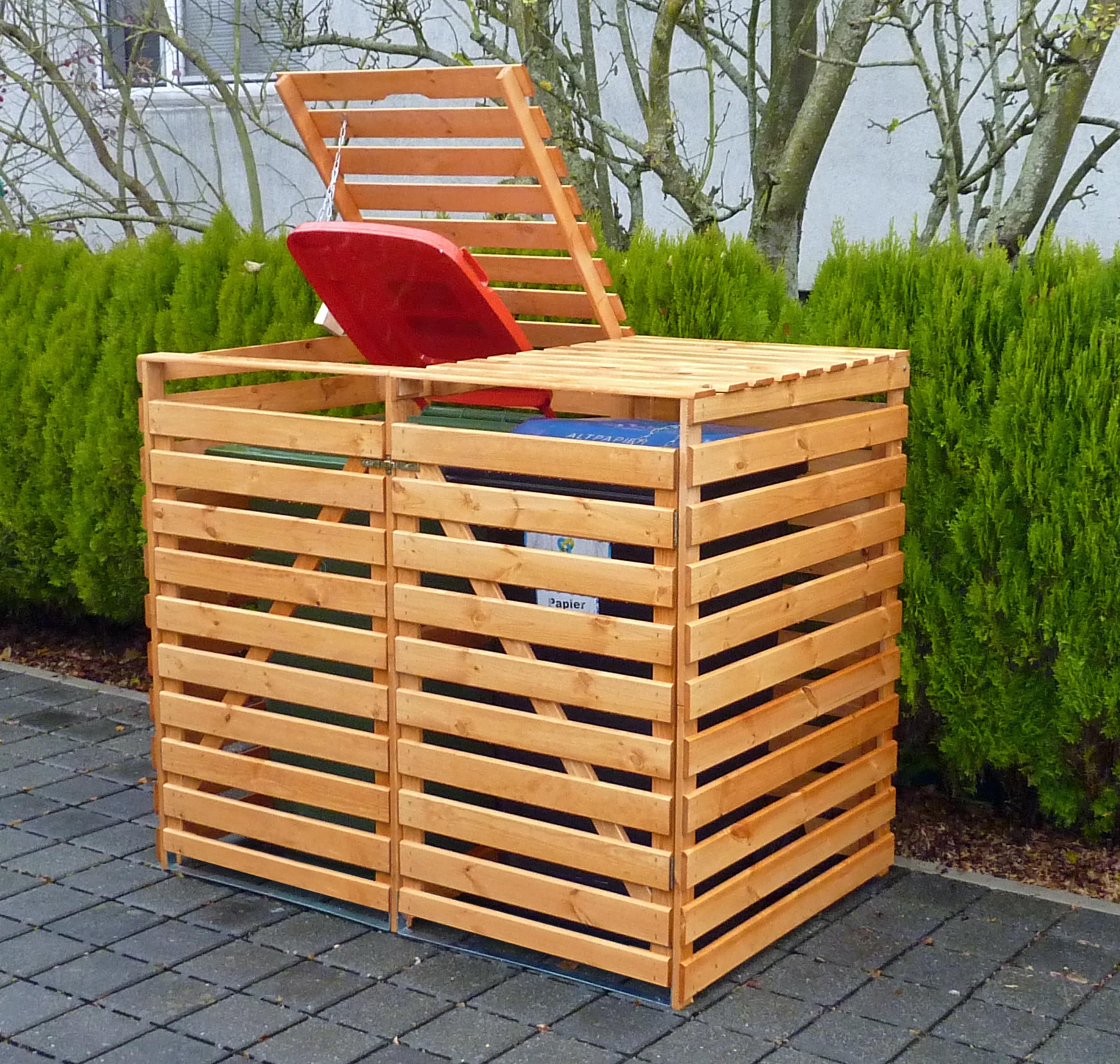 Promadino M&uuml;lltonnenbox "Vario V" f&uuml;r 2 Tonnen 