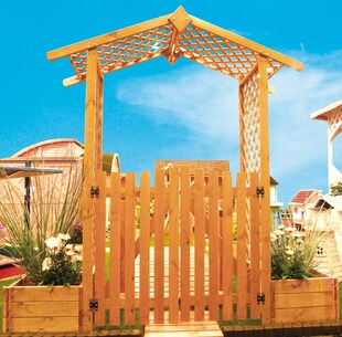 Promadino Set Rosenbogen mit Türen 