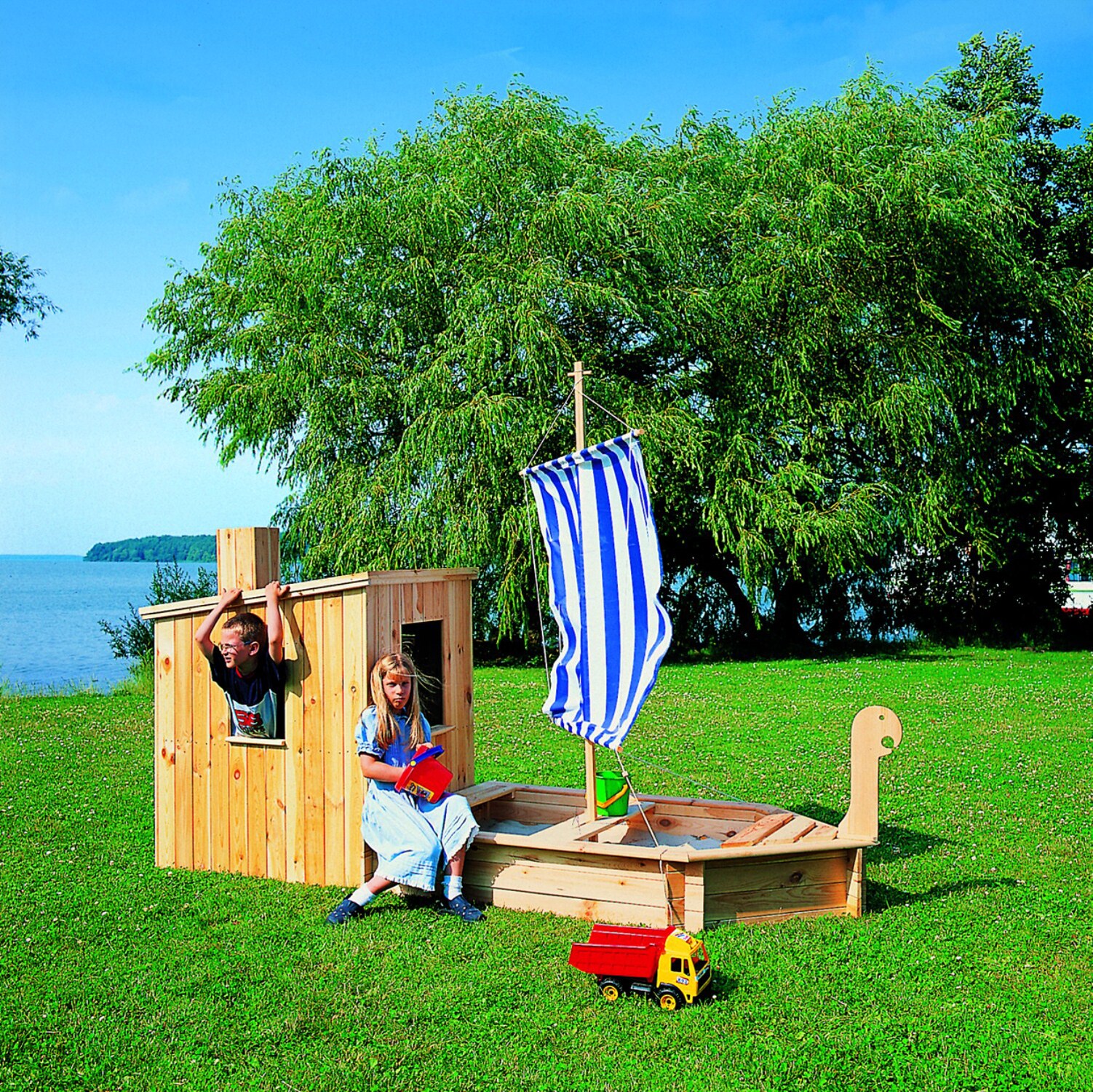 Promadino Set Sandkasten "St&ouml;rtebeker" plus Kaj&uuml;te 