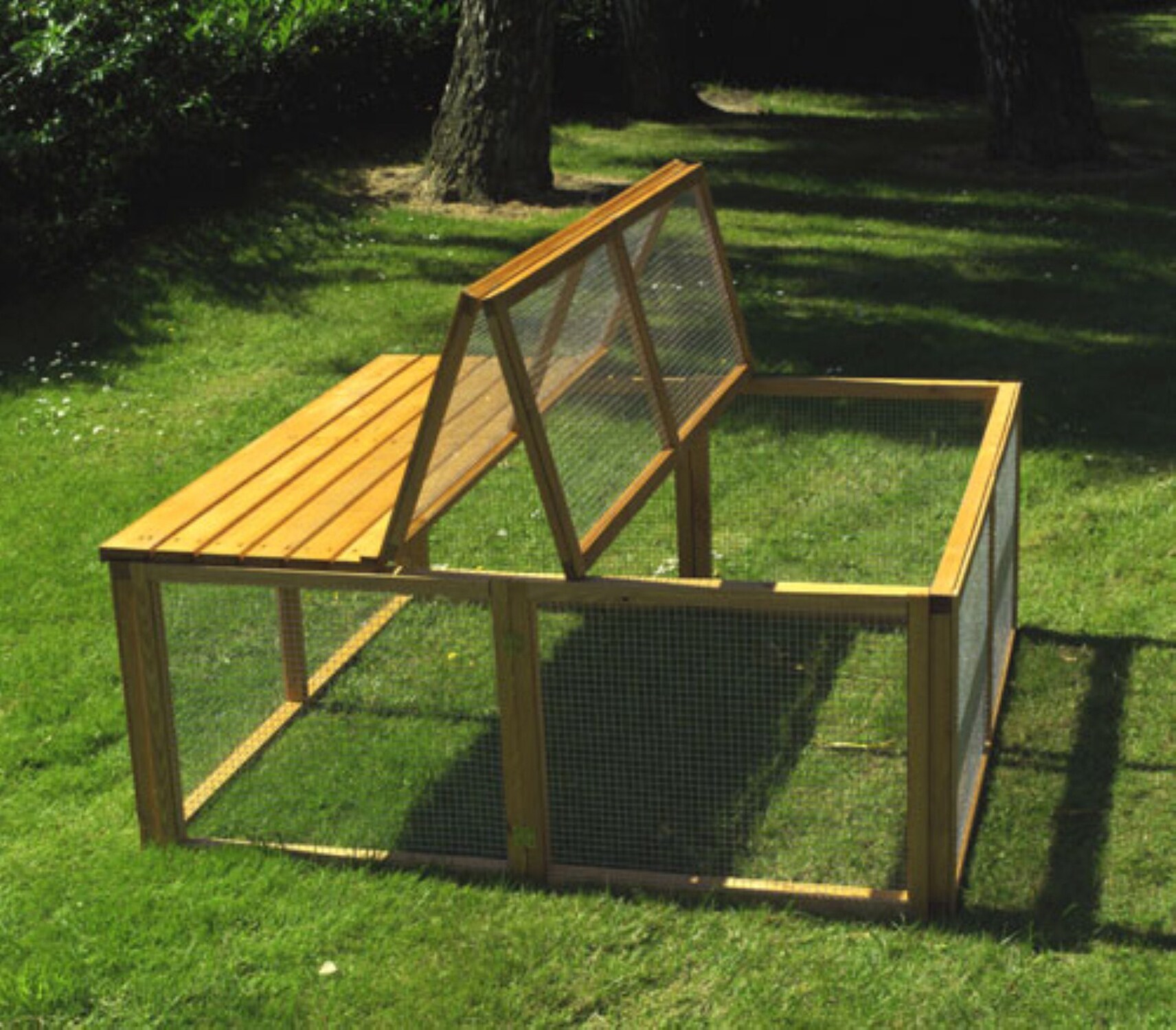 Promadino Freilaufgehege mit klappbarer Abdeckung 