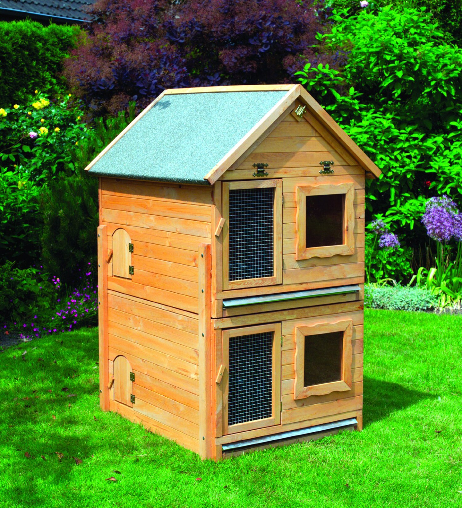 Promadino Kleintiervilla "Maxi" mit Erweiterungsstall 