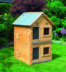 Promadino Kleintiervilla "Maxi" mit Erweiterungsstall 