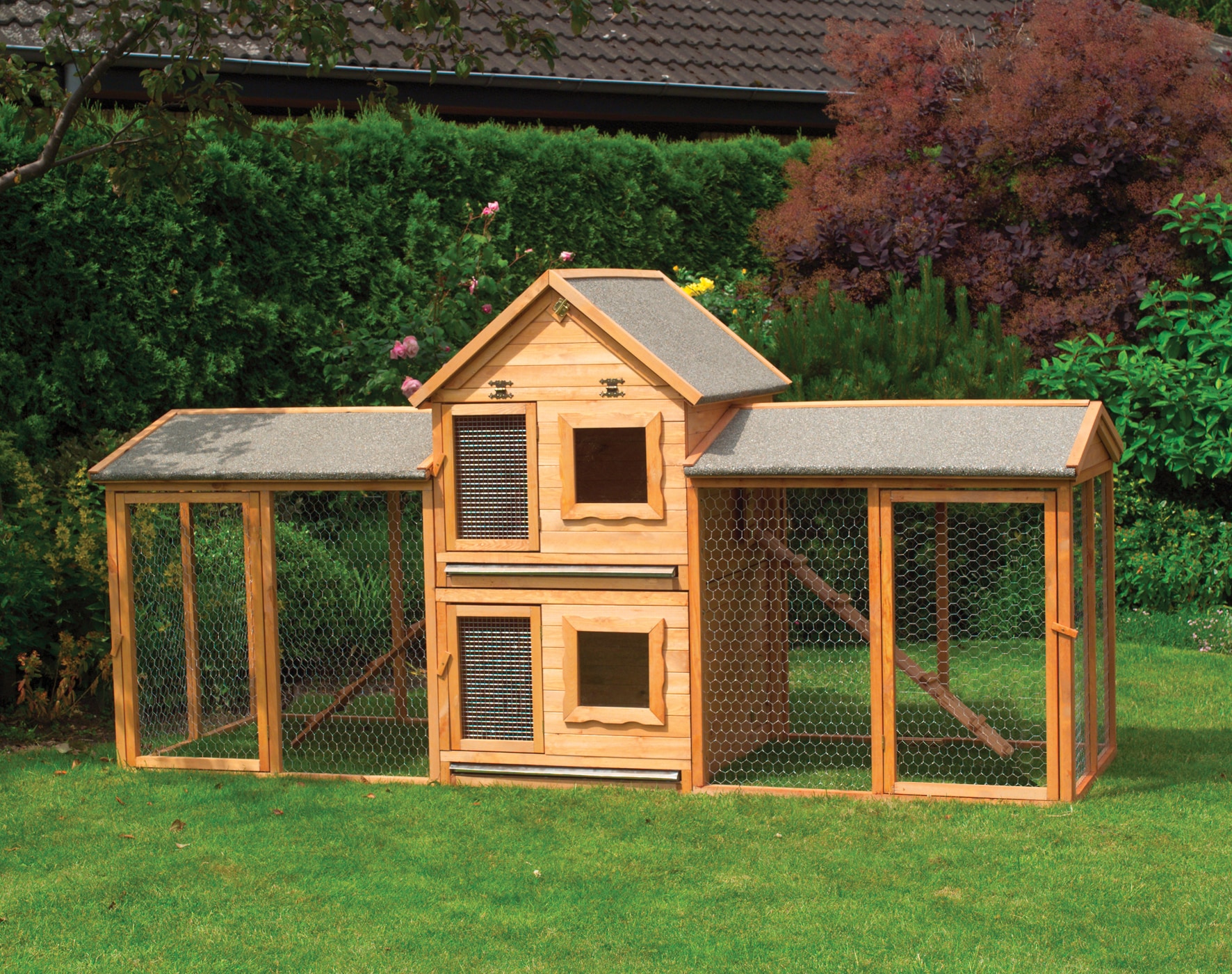 Promadino Kleintiervilla "Maxi" m. Erweiterung+2Auslaufgeh. 