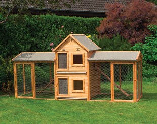 Promadino Kleintiervilla "Maxi" m. Erweiterung+2Auslaufgeh. 