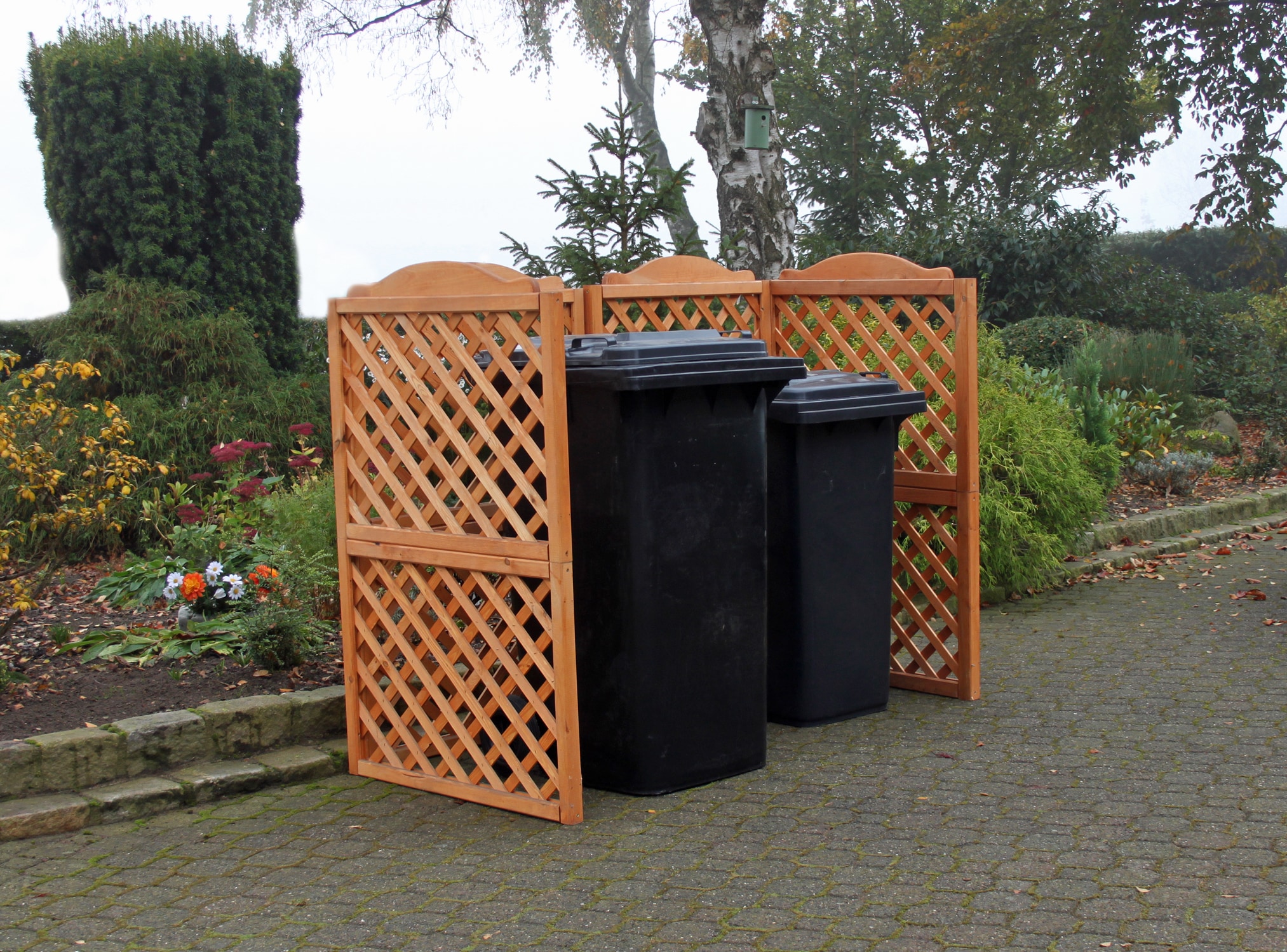 Promadino M&uuml;lltonnenspaliersystem "Rex" 2er Box NEU 