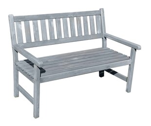 Promadino Gartenbank "Johanna" 2-Sitzer, grau 
