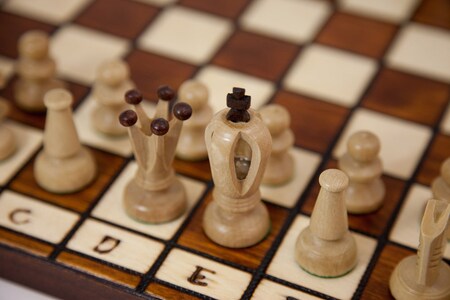 Schachspiel Echtholz | Schachbrett | Schachfiguren |Holzfiguren Schach mit  Brett