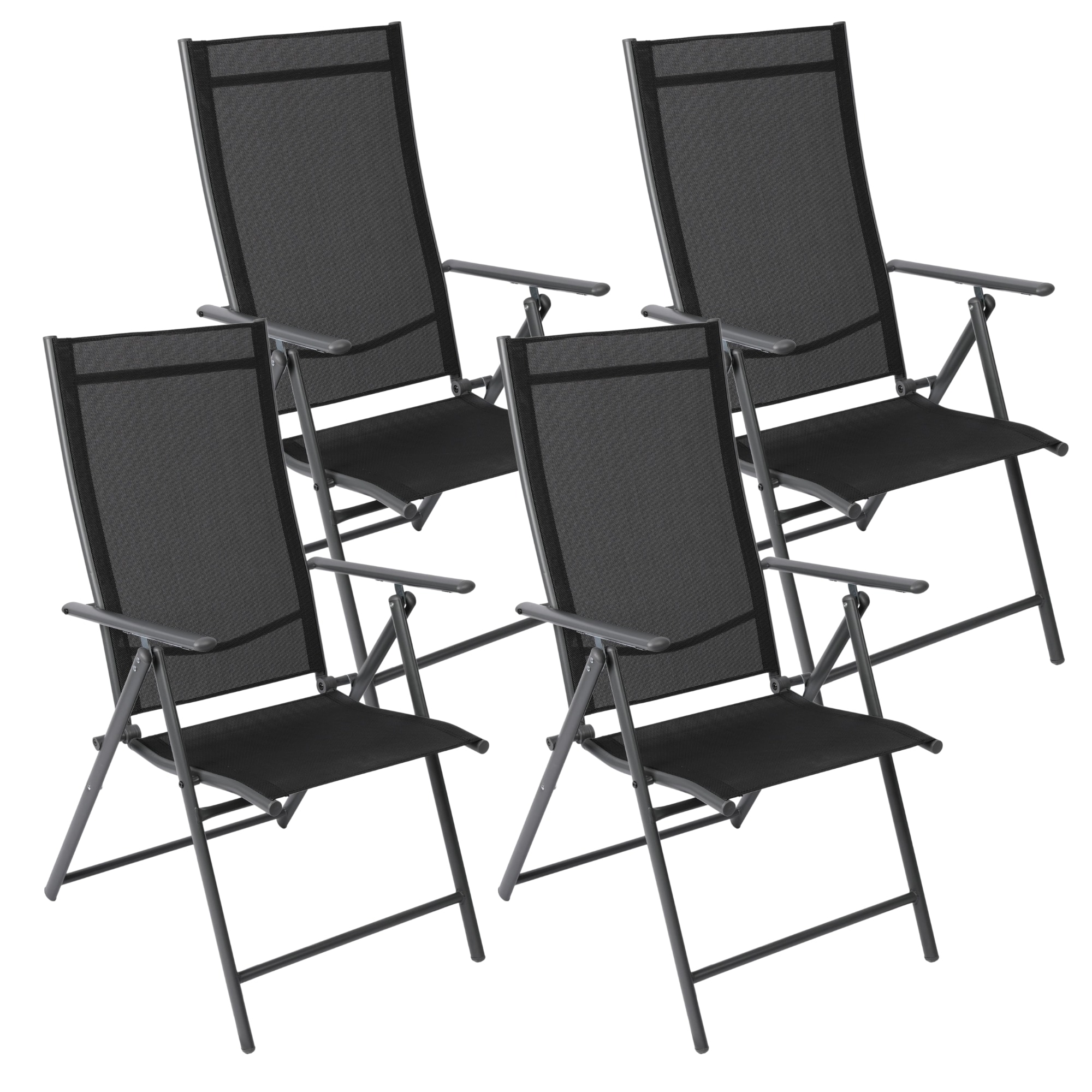 Albatros Gartenst&uuml;hle 4er Set Aruba &ndash; Gartenst&uuml;hle Klappbar mit robustem Metallgestell und hoher Belastbarkeit &ndash; bequeme Klappst&uuml;hle auch als Terrassenst&uuml;hle oder Balkonst&uuml;hle 