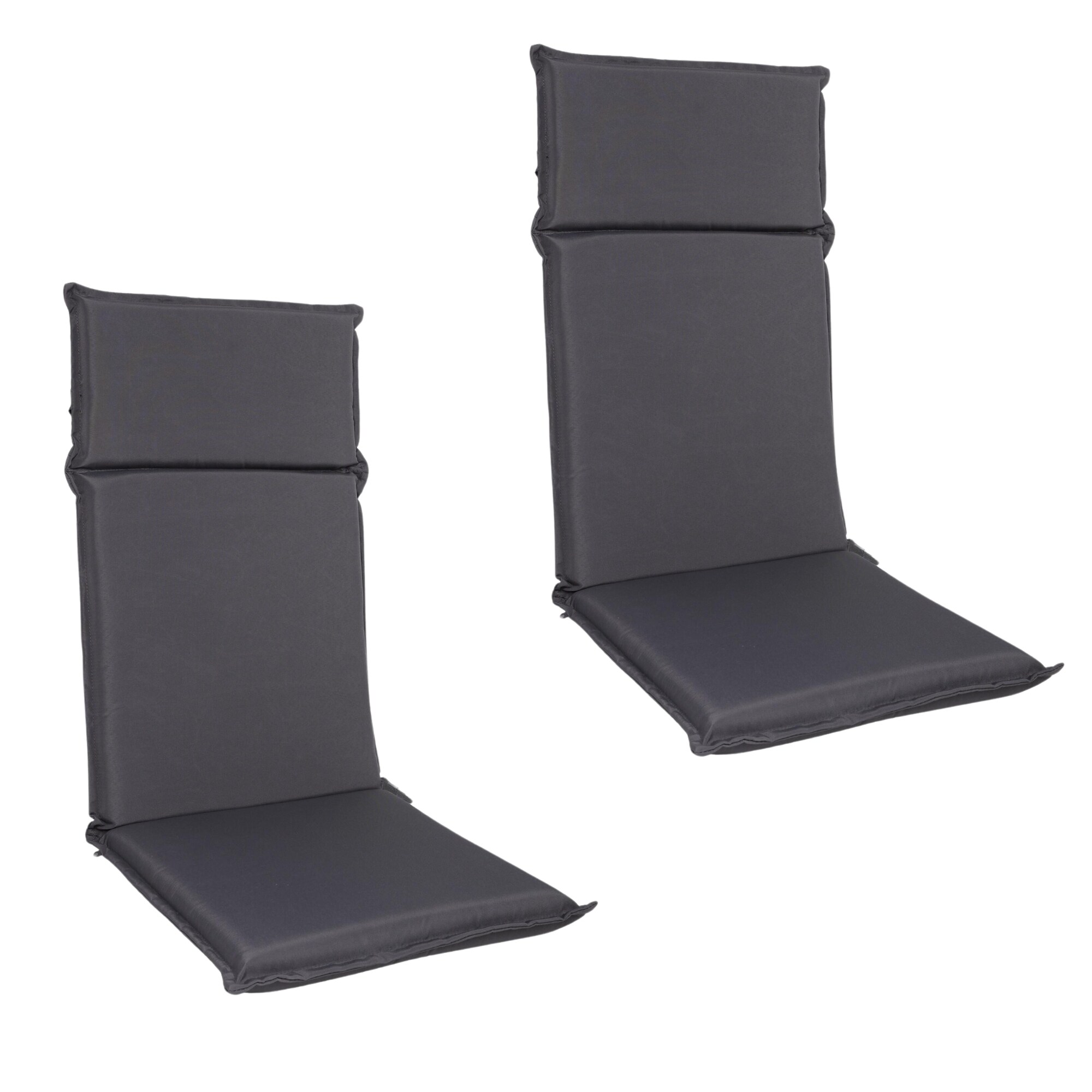 Albatros Gartenstuhl Sitzauflage 2er Set Gartenstuhlauflagen Sitzpolster Sitzkissen Outdoor Anthrazit 106x45cm, Hochlehner Auflage UV Best&auml;ndig wasserabweisend geeignet f&uuml;r Klappst&uuml;hle und Stapelst&uuml;hle 