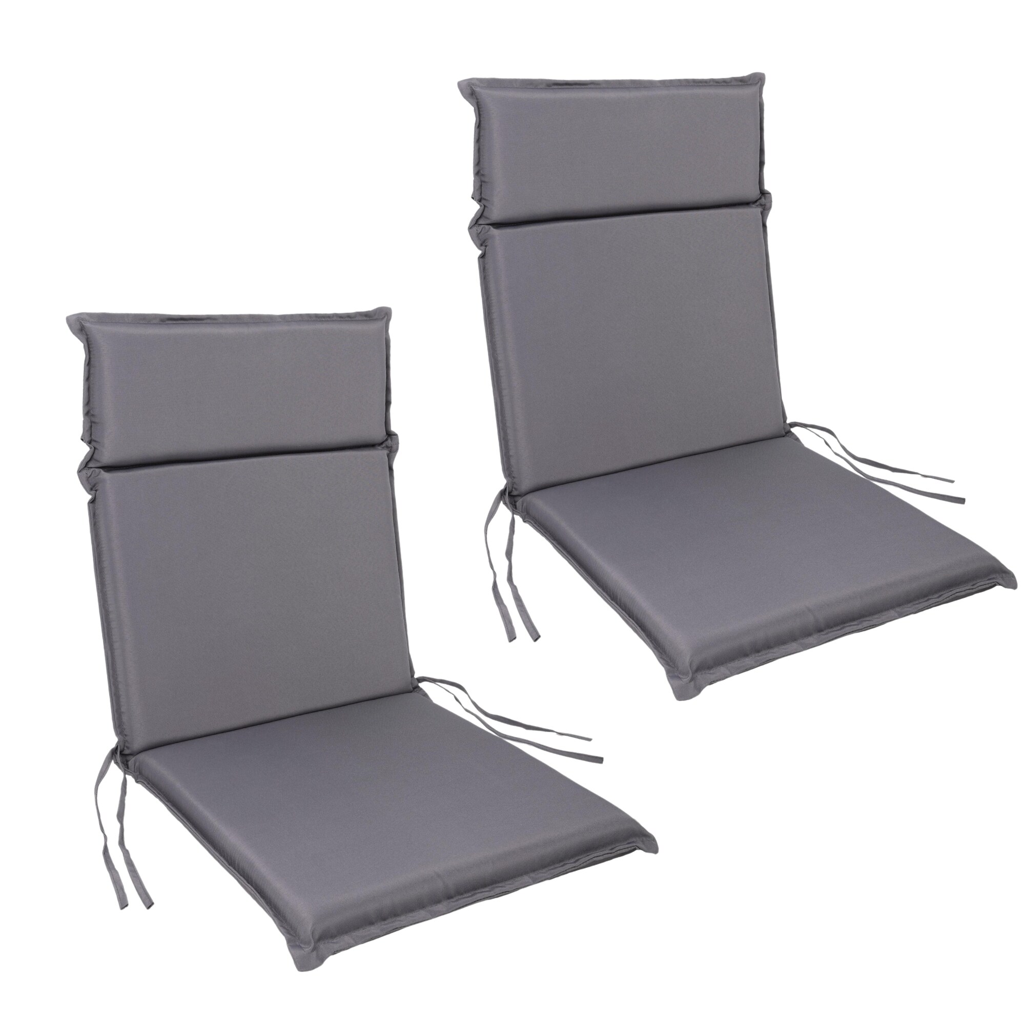 Albatros Gartenstuhl Sitzauflage 2er Set Gartenstuhlauflagen Sitzpolster Sitzkissen Outdoor Anthrazit 99x45cm, Hochlehner Auflage UV Best&auml;ndig wasserabweisend geeignet f&uuml;r Klappst&uuml;hle und Stapelst&uuml;hle 