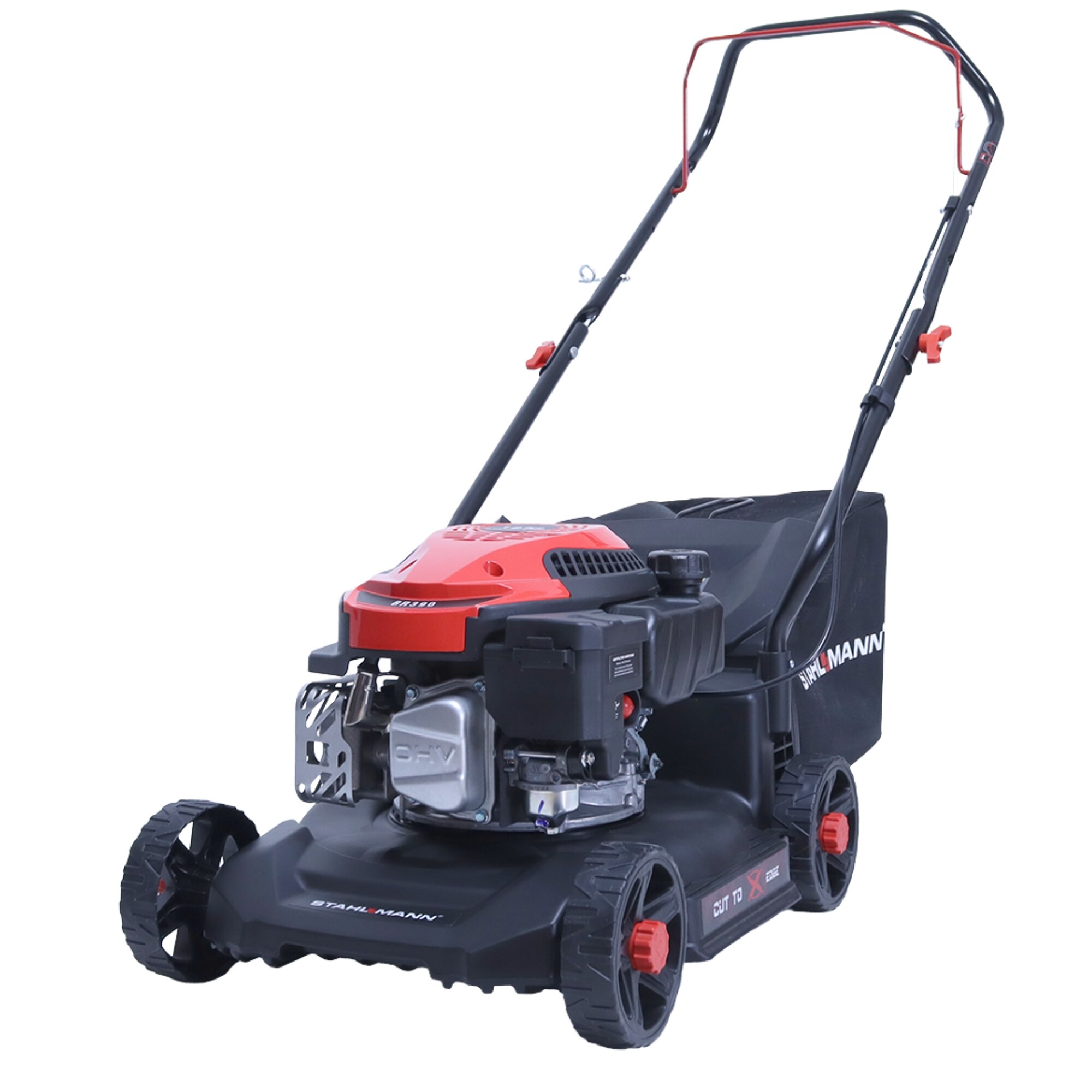 Rasenm&auml;her Benzin BR390 &ndash; 4,0PS (2,9kW) 127ccm, 39cm Schnittbreite, Schnitth&ouml;henverstellung, kompakt, 35L Fangkorb 