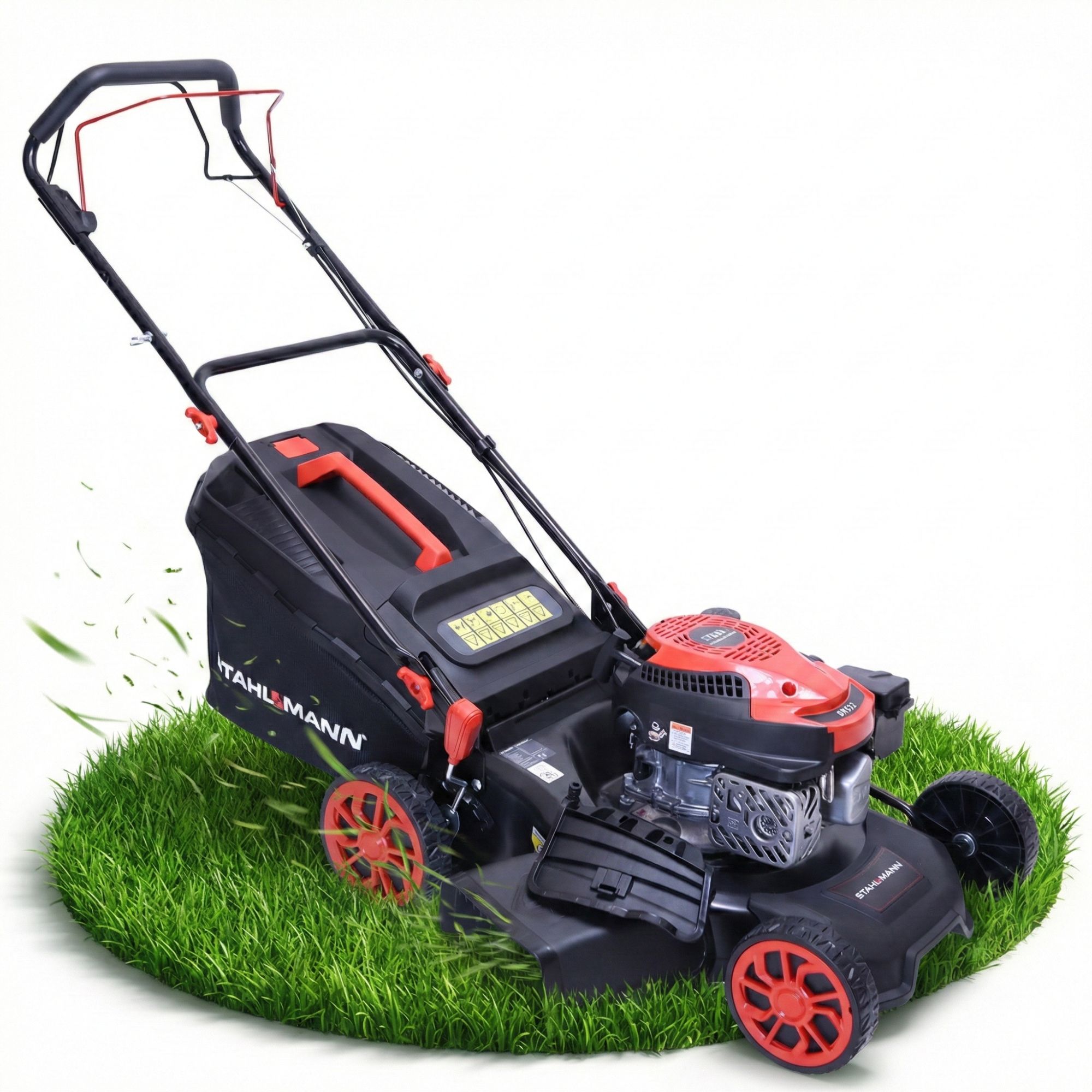 STAHLMANN Rasenm&auml;her Benzin mit Antrieb BR460 &ndash; 5,4PS (4,0kW) 170ccm mit Antrieb, 46cm Schnittbreite, Mulchen, Schnitth&ouml;henverstellung 