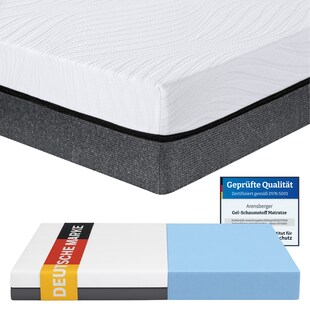 ARENSBERGER SARA  Gelschaum Matratze 180x200 cm – 16 cm NANOCELL® Gel-Schaum – H3 Härtegrad – Atmungsaktiv – Abnehmbarer Bezug 240g/m² – Waschbar bis 60°C – Rollmatratze Komfortmatratze 