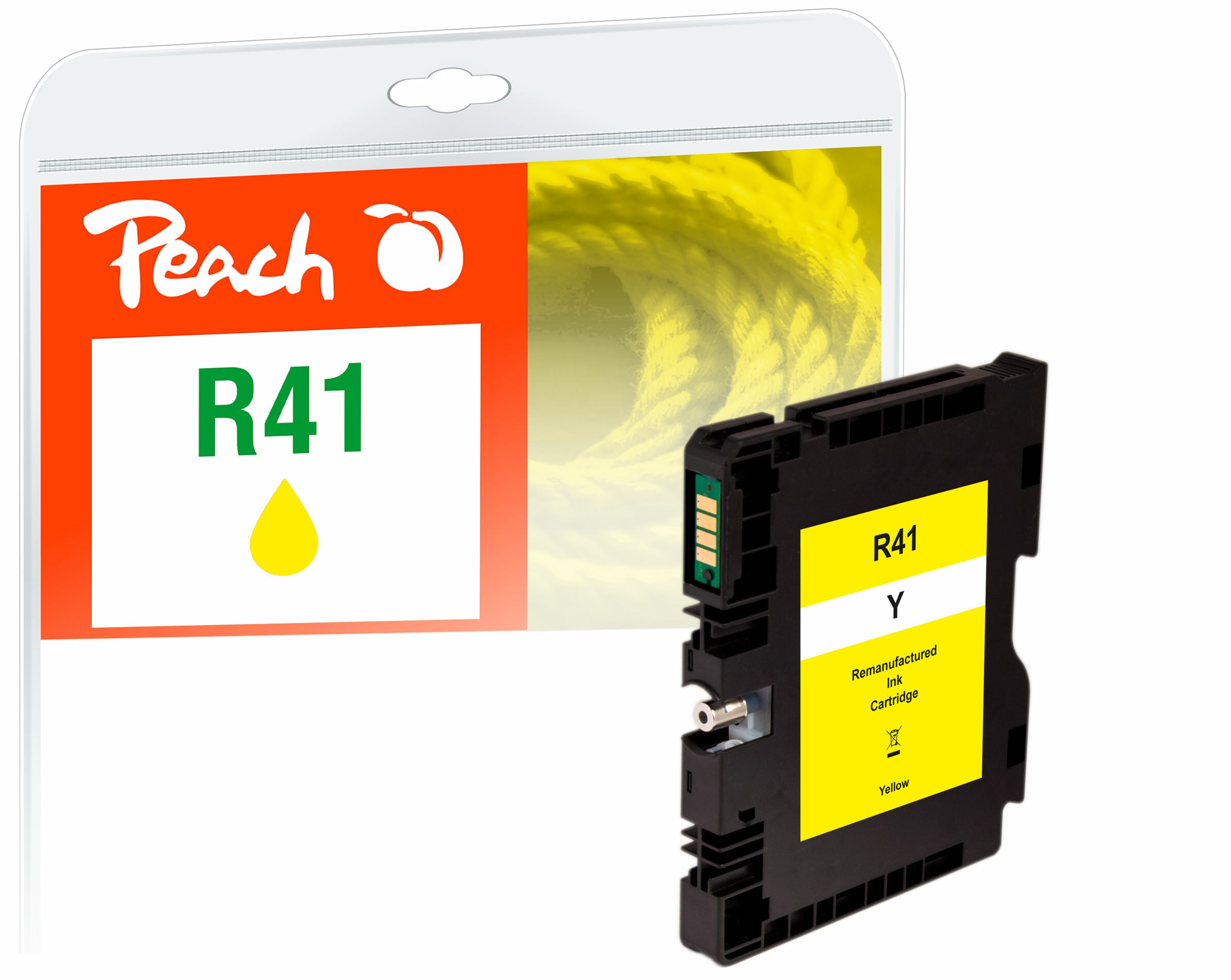 Peach R41  Druckerpatrone XL ye ersetzt Ricoh GC41Y, 405764 f&uuml;r z.B. Ricoh Aficio SG 3100, Ricoh Aficio SG 3100 snw, Ricoh Aficio SG 3110 dn (wiederaufbereitet) - Bild 1